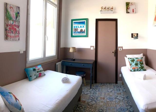 Twin Room Private Bathroom Shared Toilets
