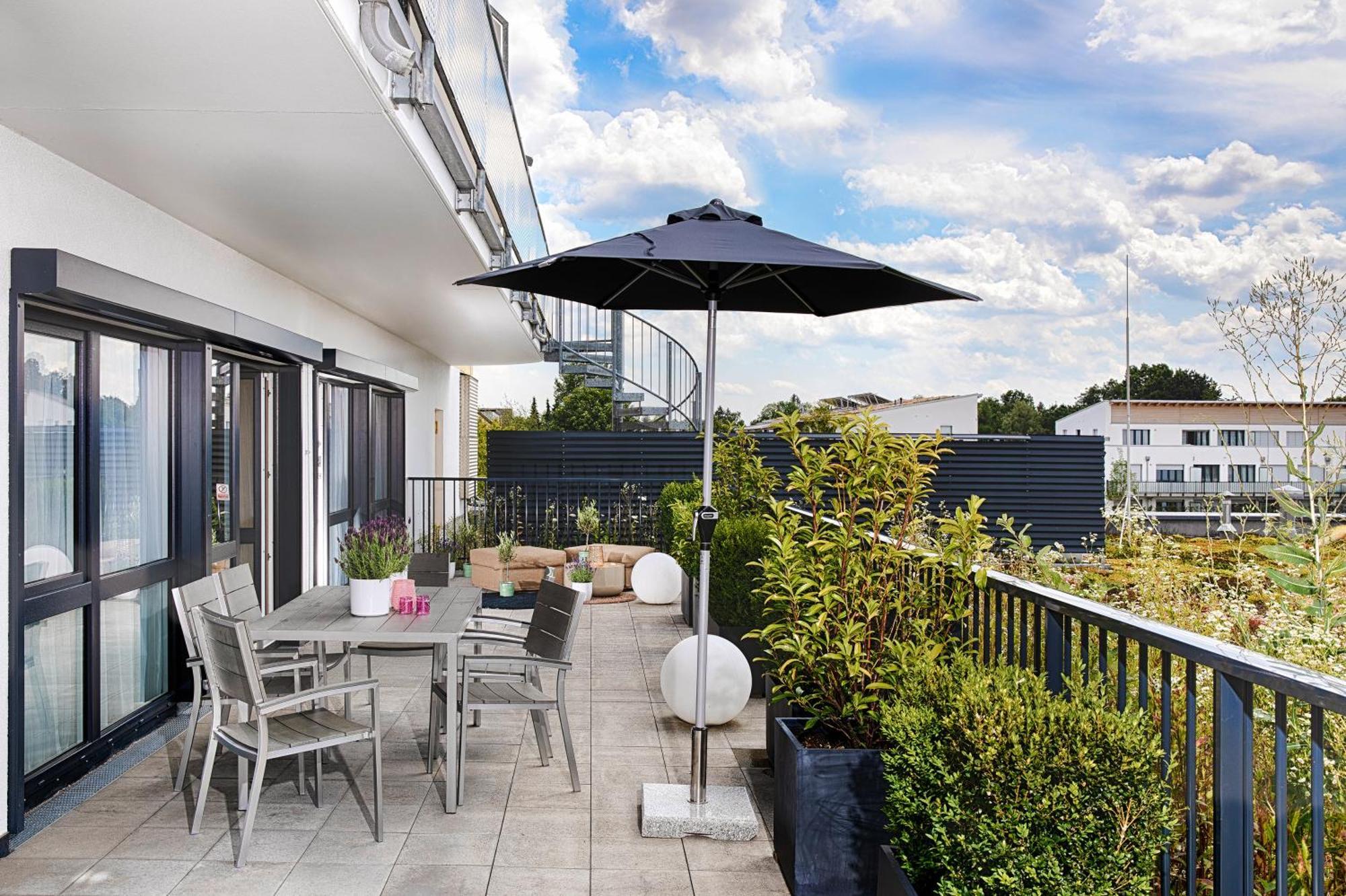 Two-Bedroom Apartment kitchenette terrace