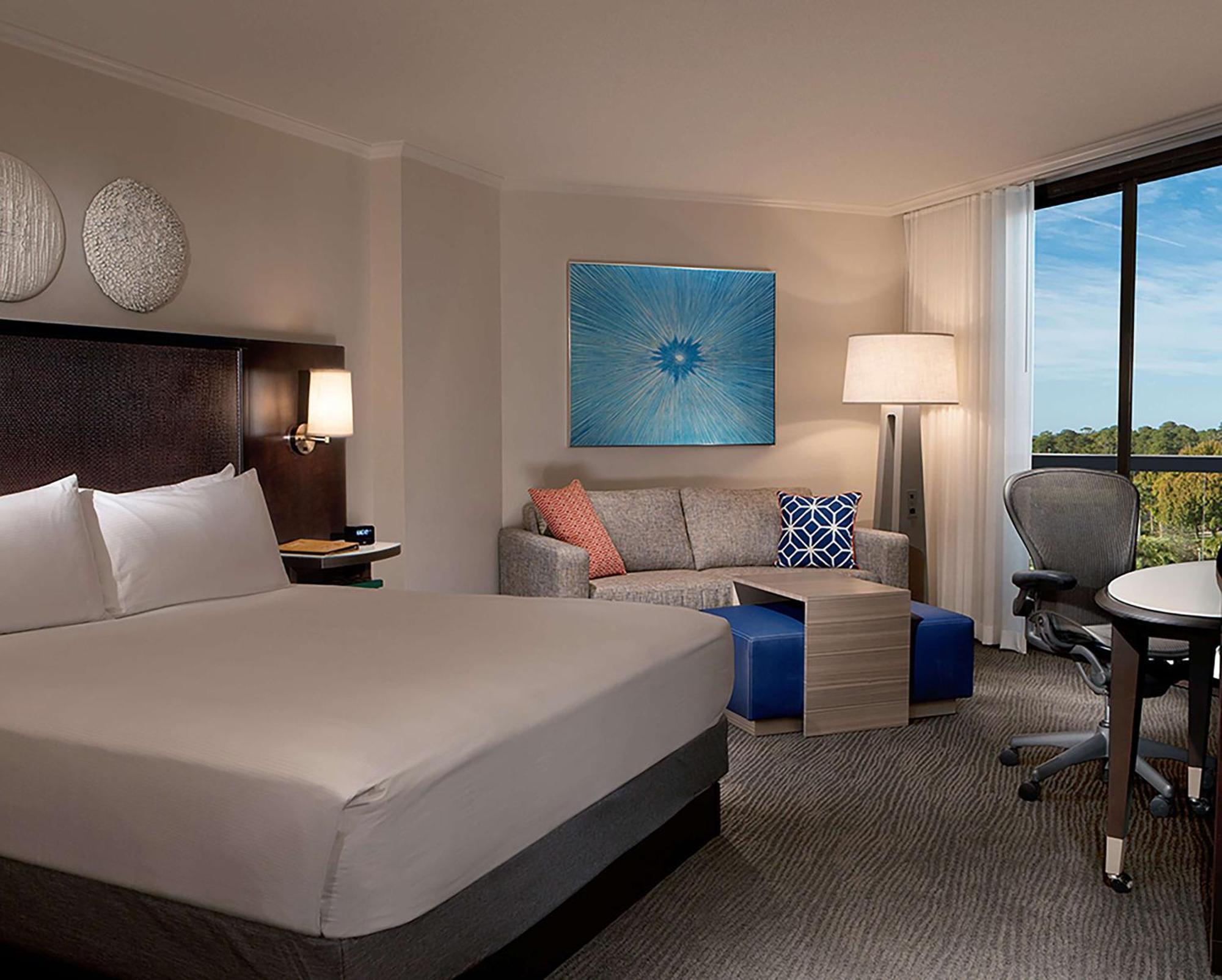 One King Bedroom with Resort View Mobility Hearing Accessible Tub