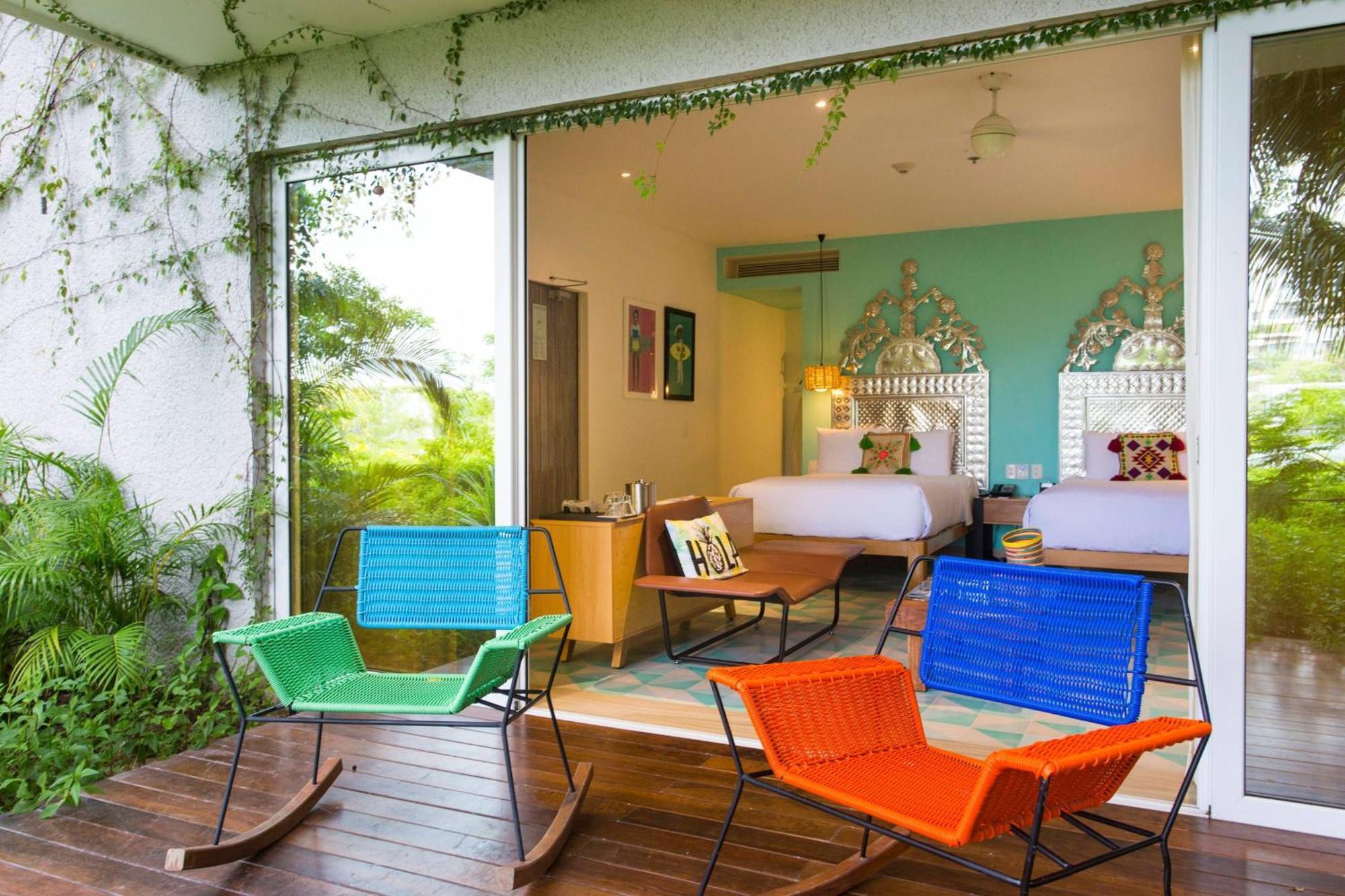 Standard Double Room Two Double Beds Balcony Jungle View