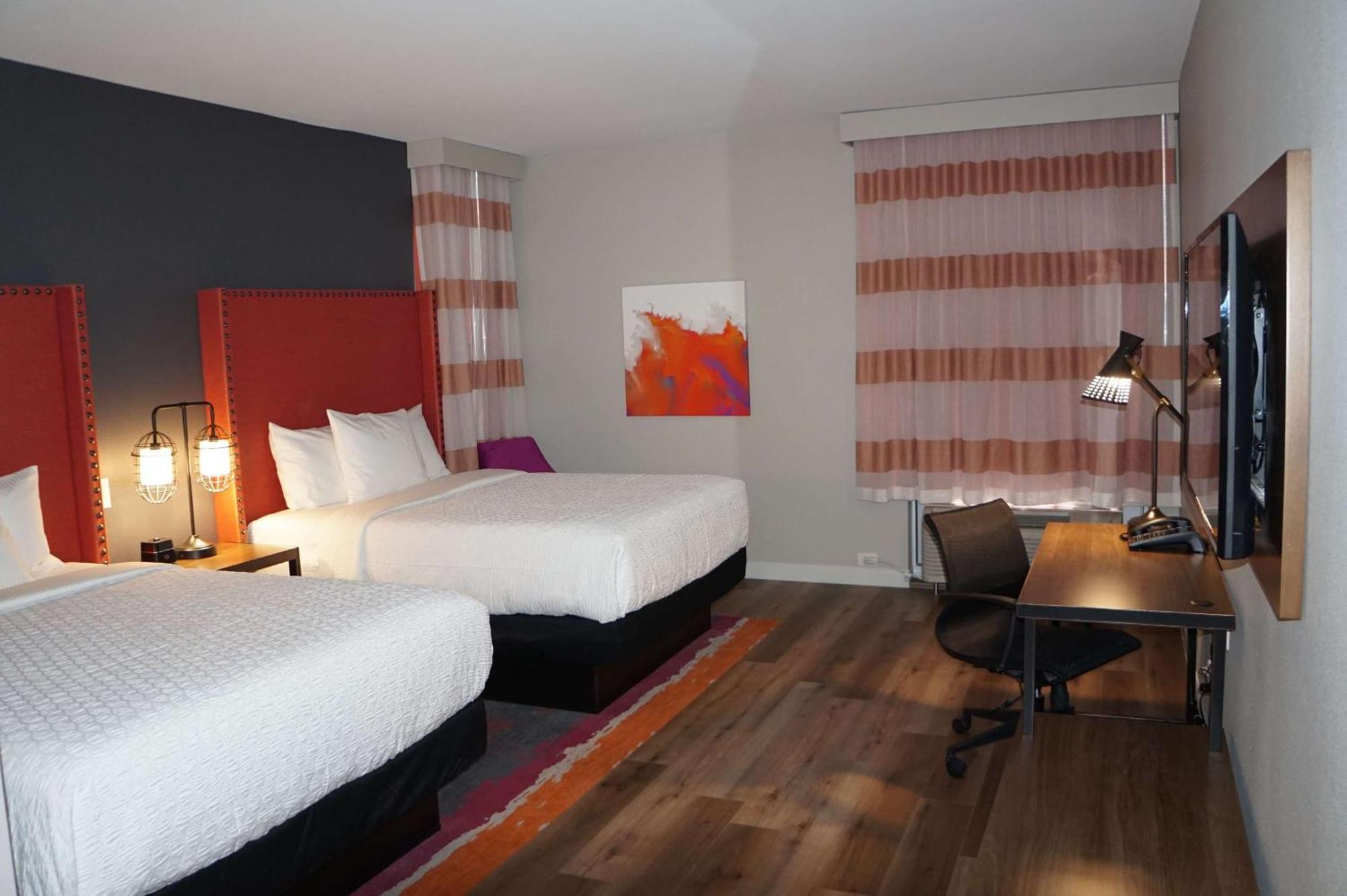 Queen Room with Two Queen Beds and Roll-In Shower - Mobility/Hearing Accessible - Non-Smoking