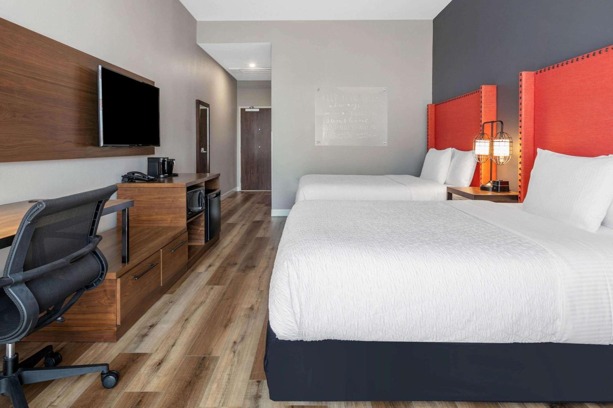 Queen Room Two Queen Beds Roll Shower Mobility or Hearing Accessible Non-Smoking