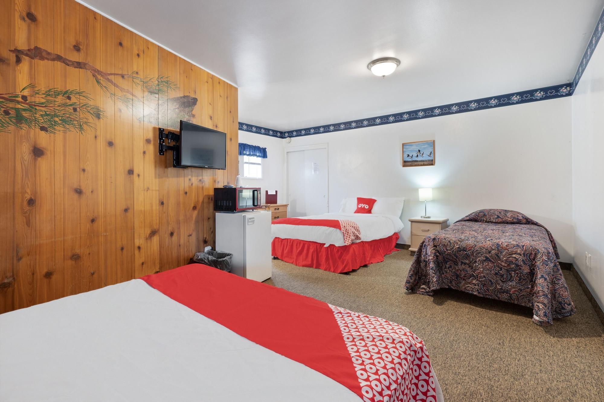 2 Queen beds and 1 single bed