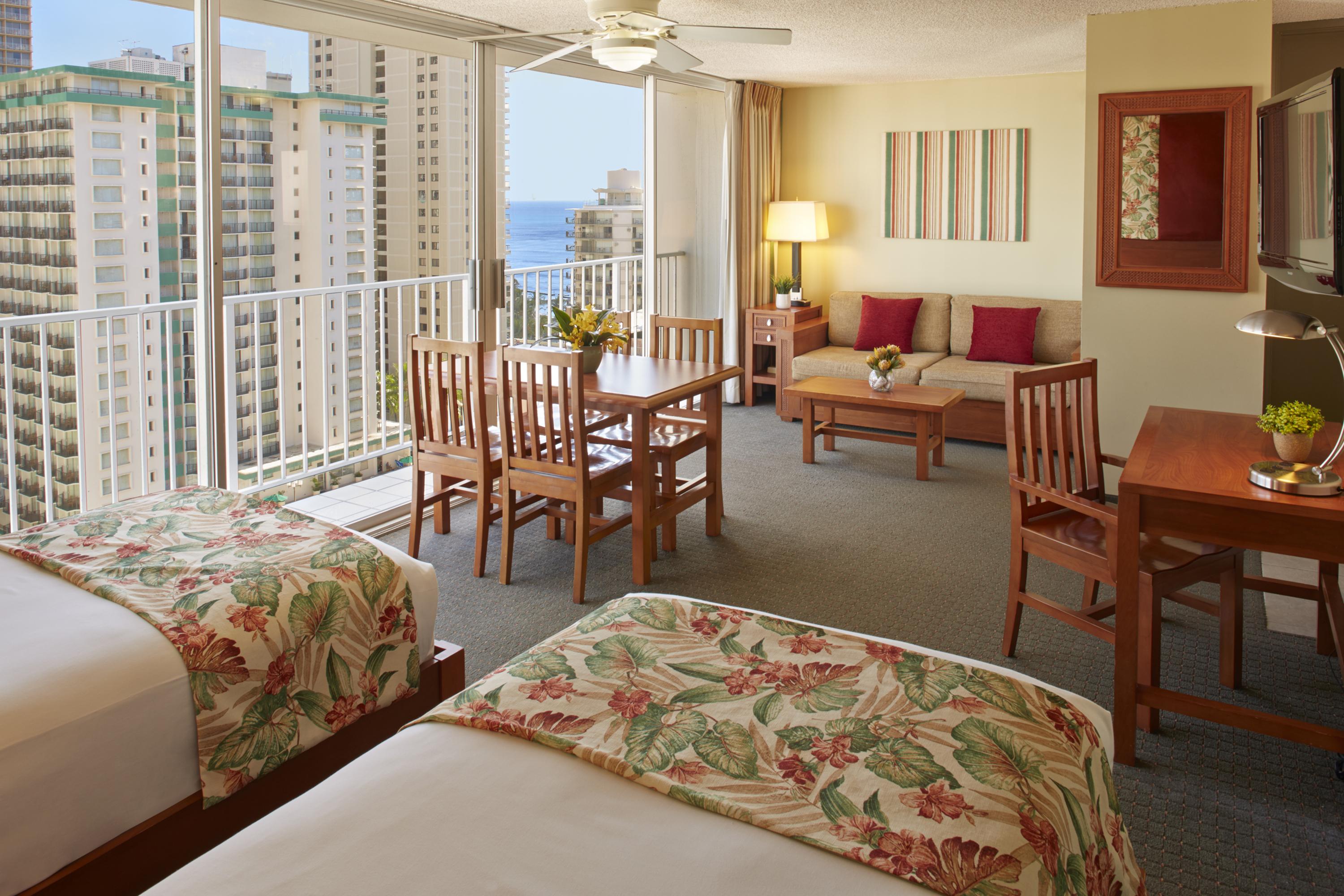 Partial Ocean View Studio Suite Two Twin Beds