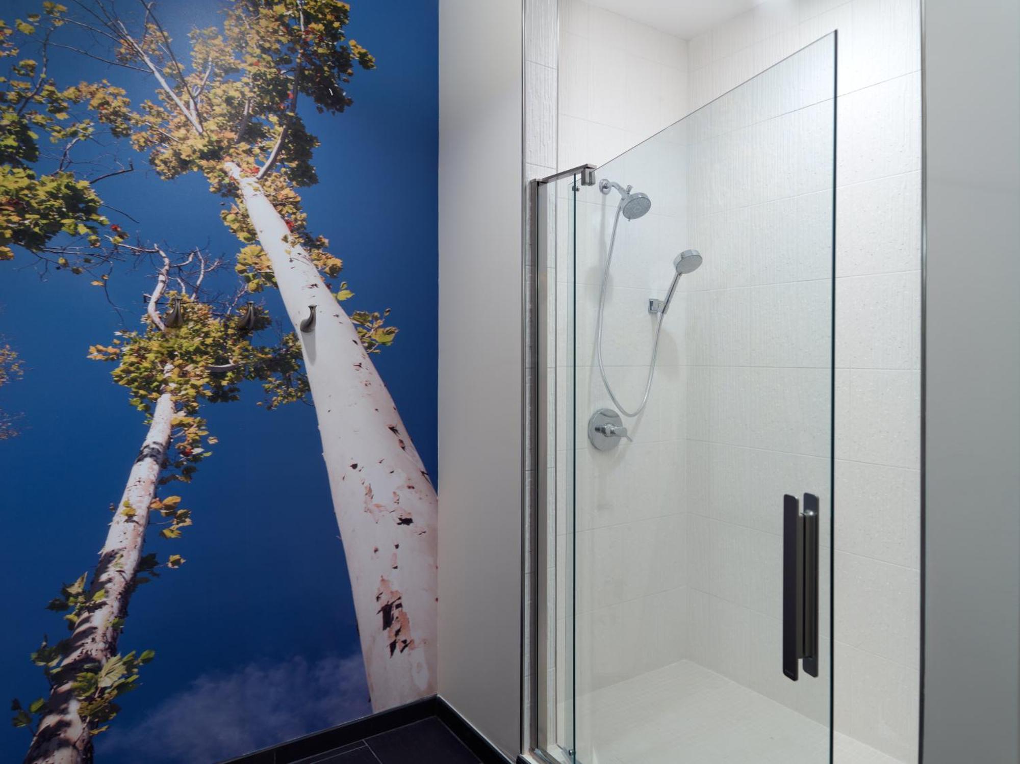 One-Bedroom King Suite Communications Accessible Roll Shower