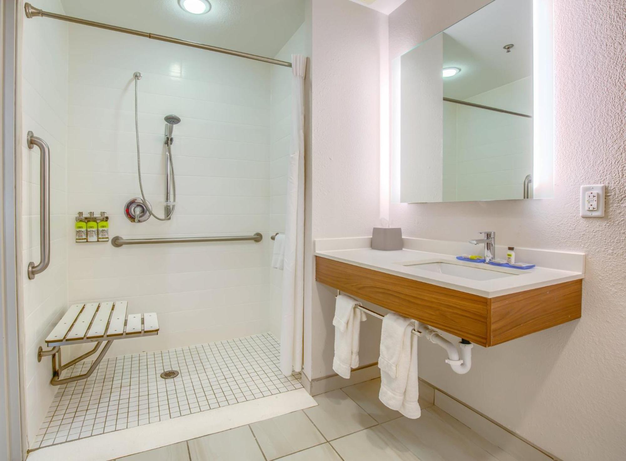 Standard King Room Mobility Accessible Roll Shower