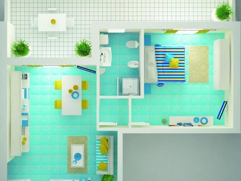 One-Bedroom Apartment Terrace