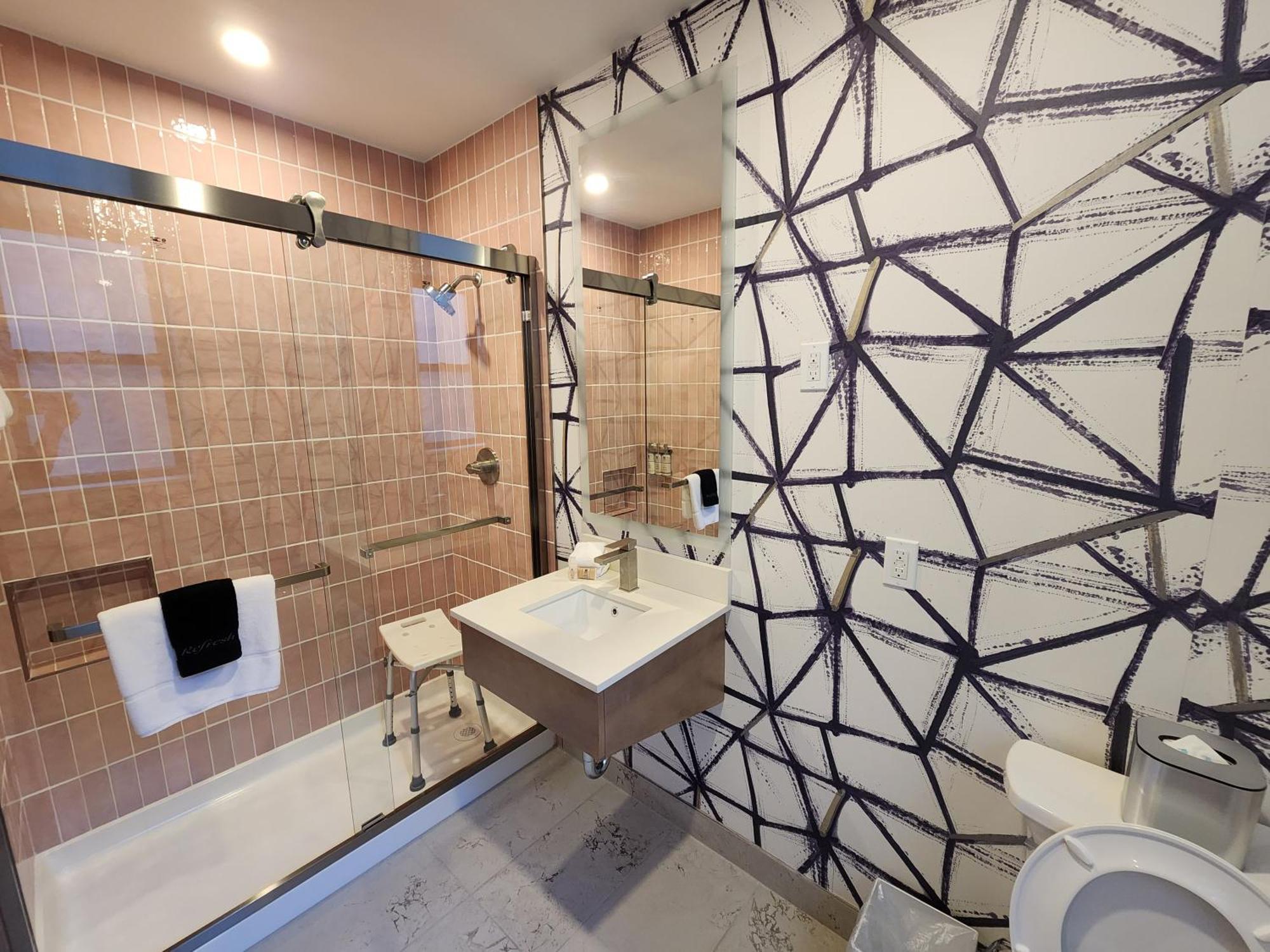 Standard Room Step Shower Disability Access