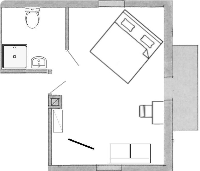 Doppelzimmer mit Balkon