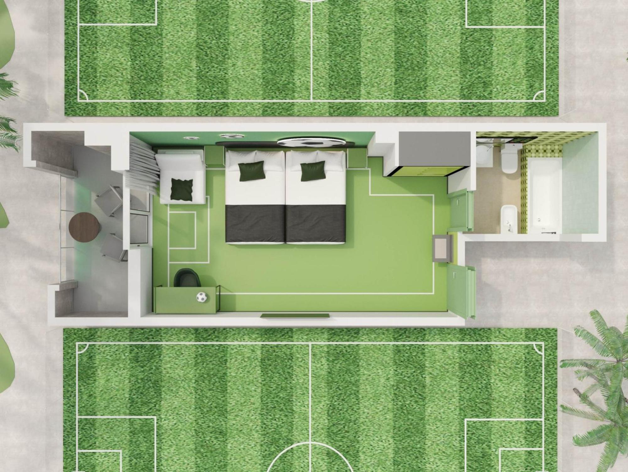 Gooooal Superior Quadruple Room Football