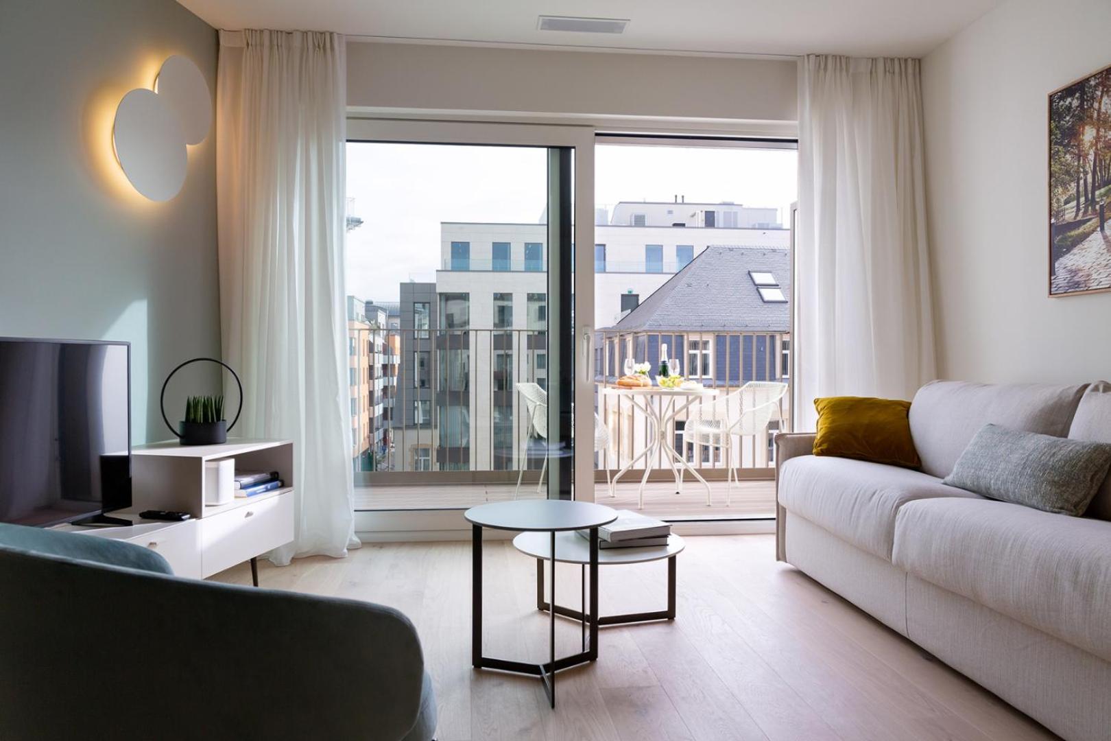 Executive One-Bedroom Apartment Balcony