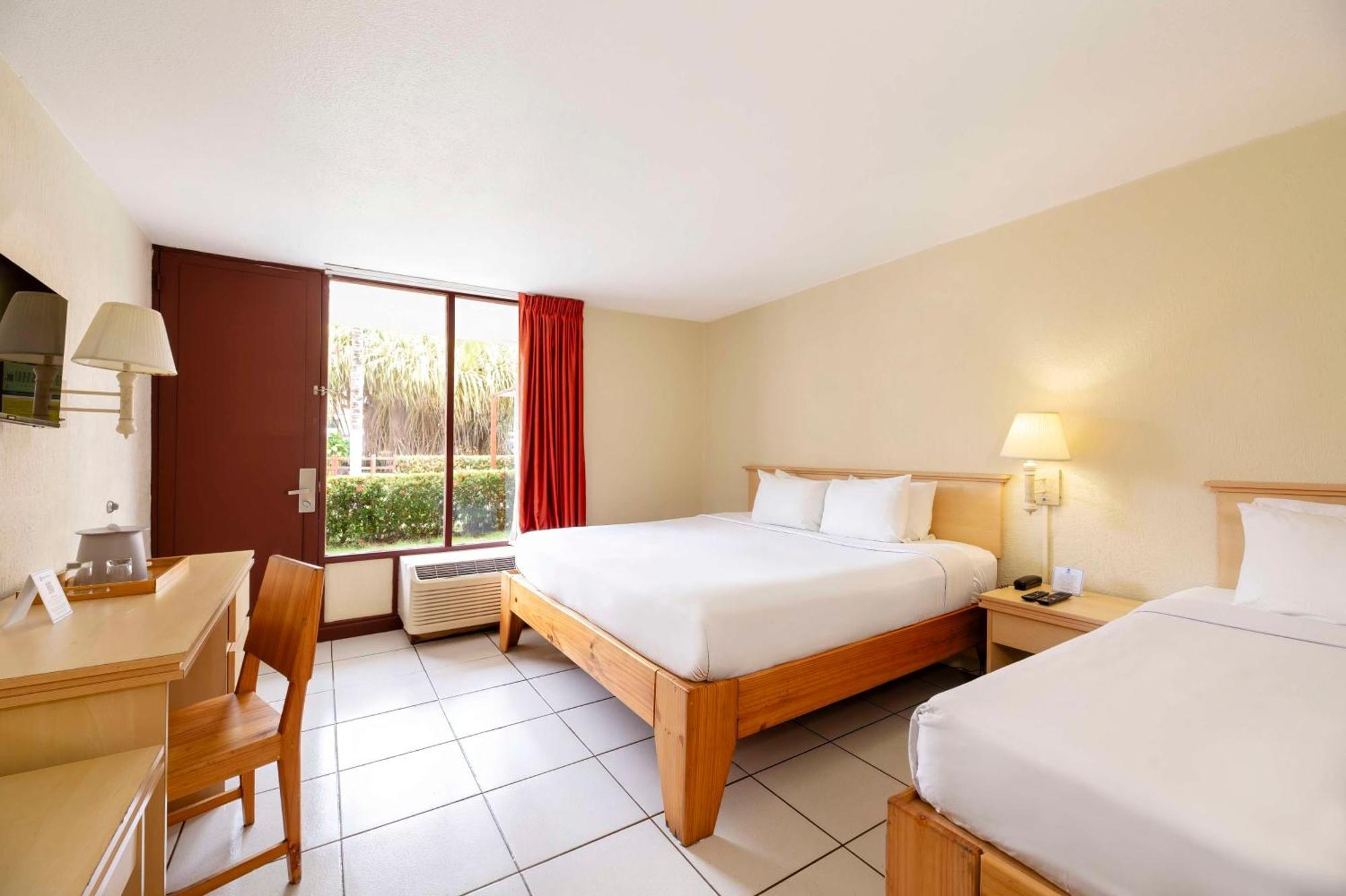 Room One Double One Single Bed Garden View Non-Smoking