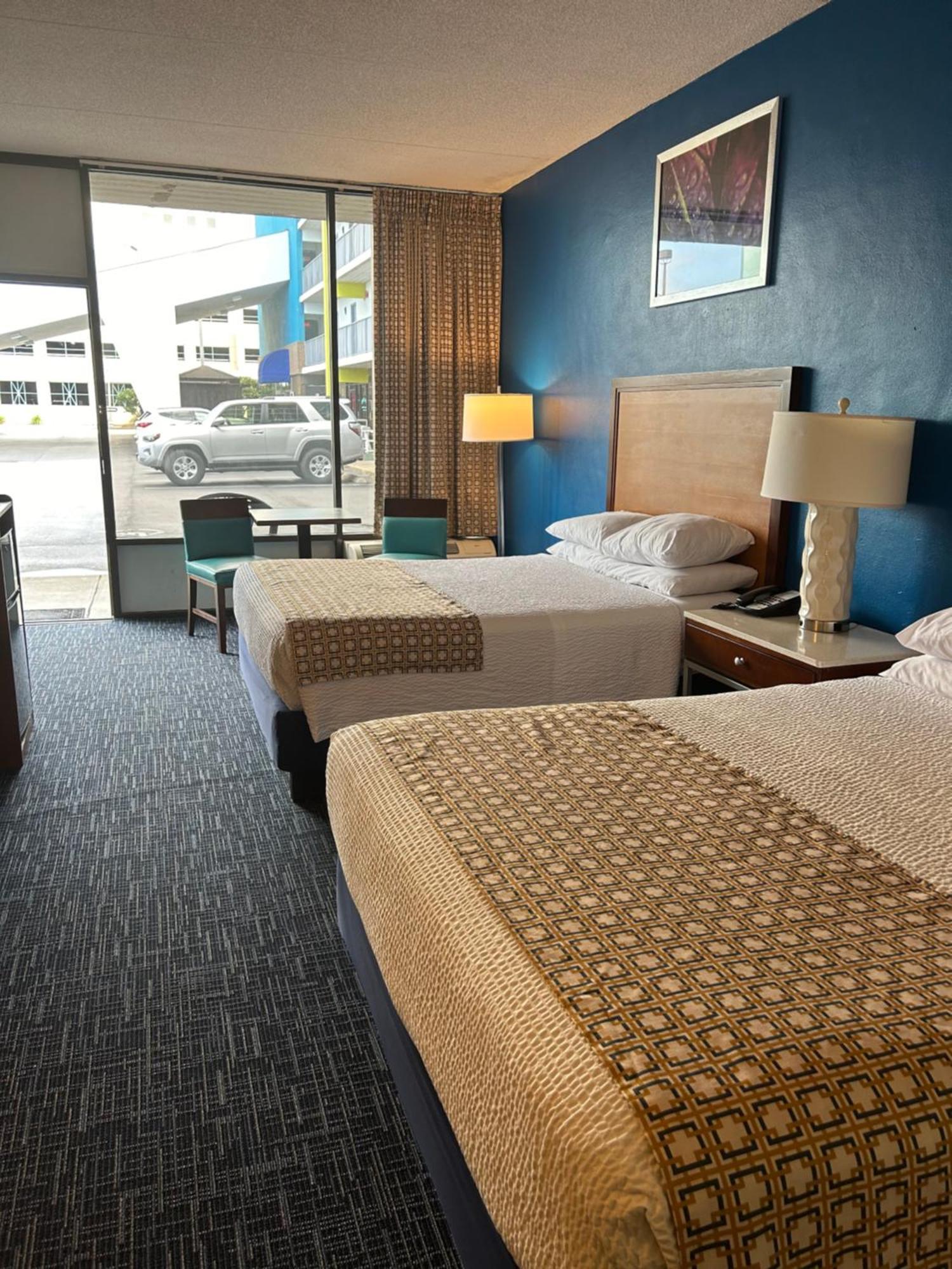 Queen Room Two Queen Beds Roll Shower Mobility Accessible or Non-Smoking