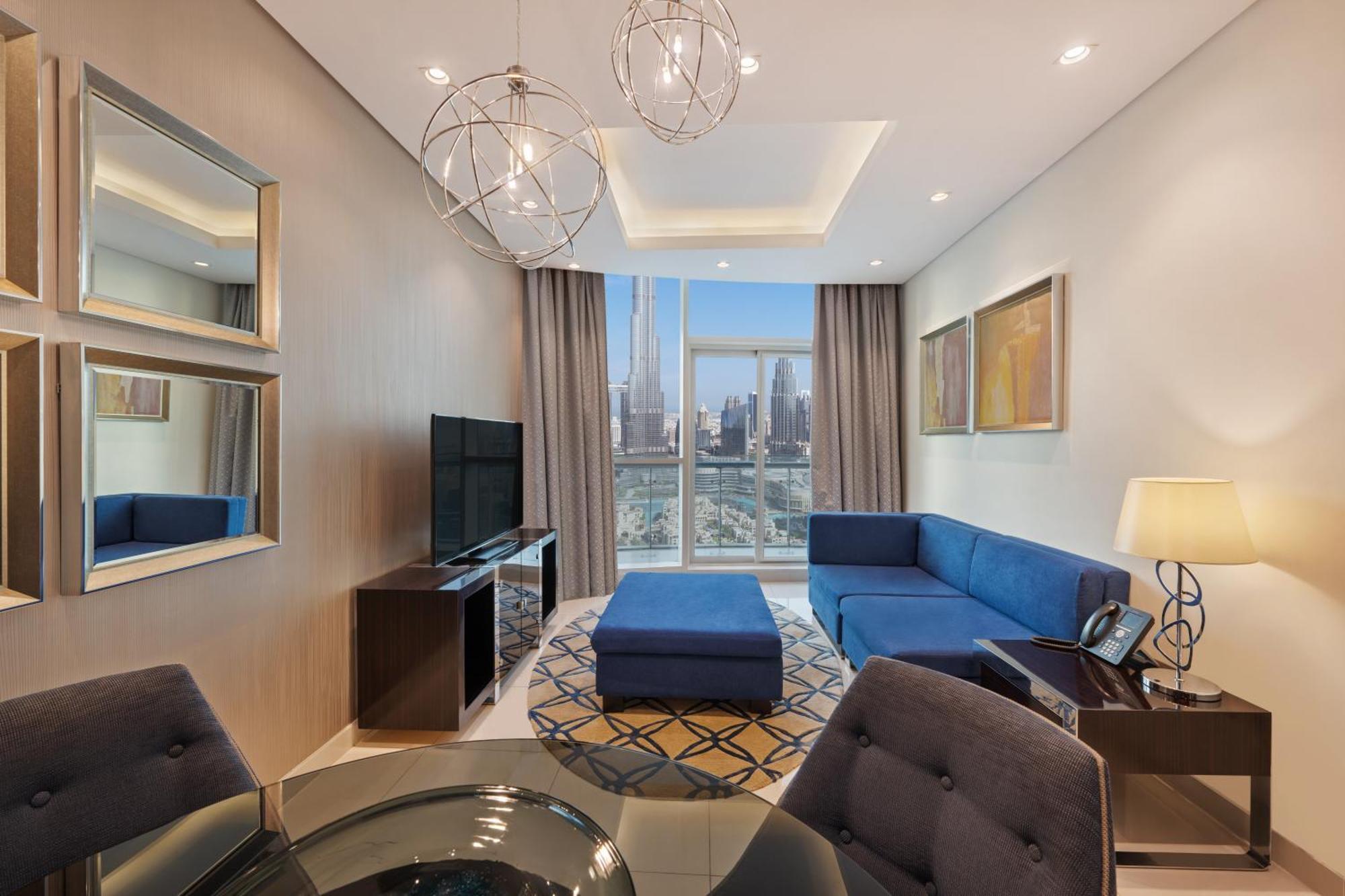 Two Bedroom Suite Private Balcony Burj Khalifa & Fountain View