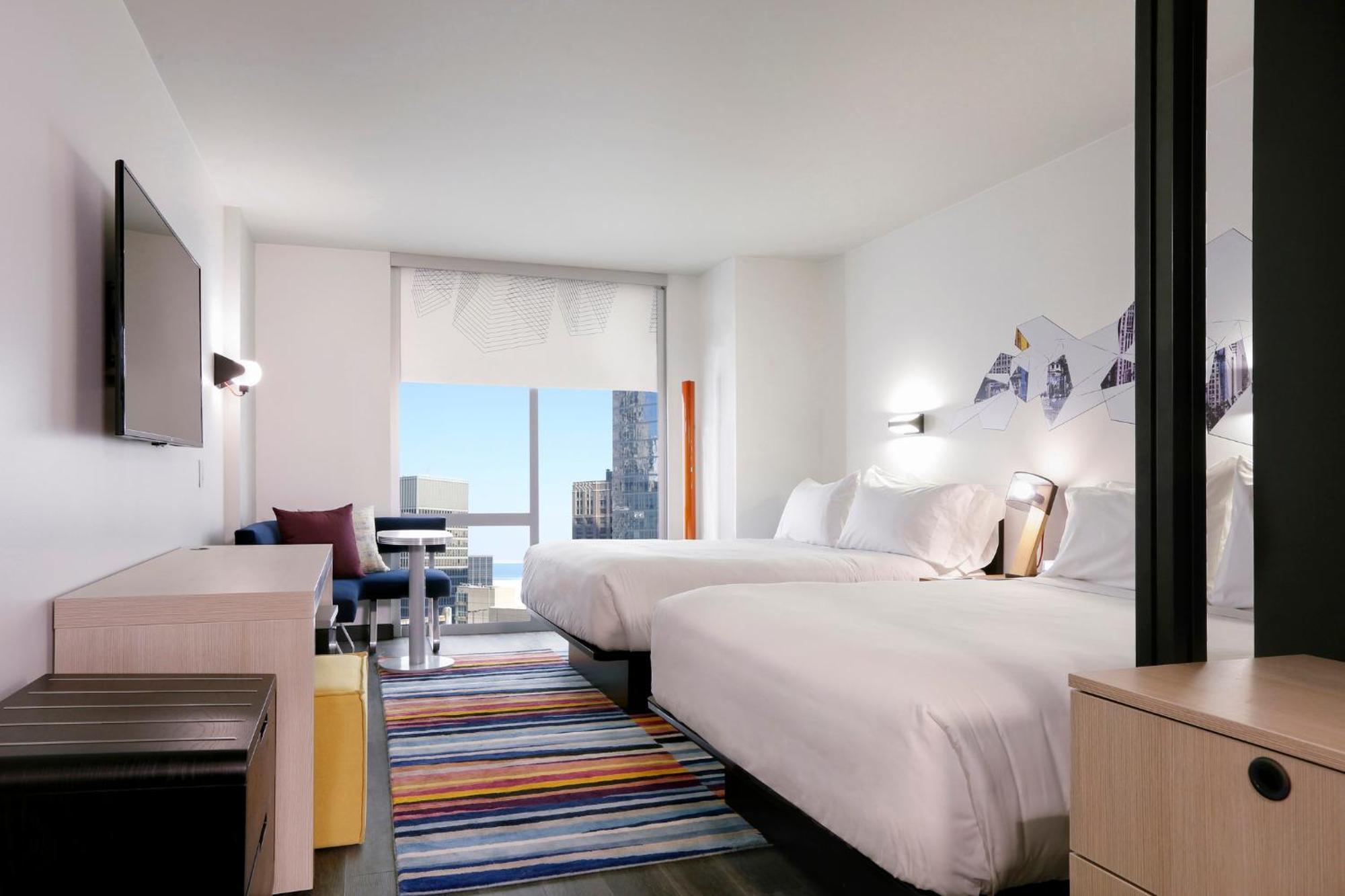 Chambre avec 2 Lits Queen-Size - Vue sur Ville