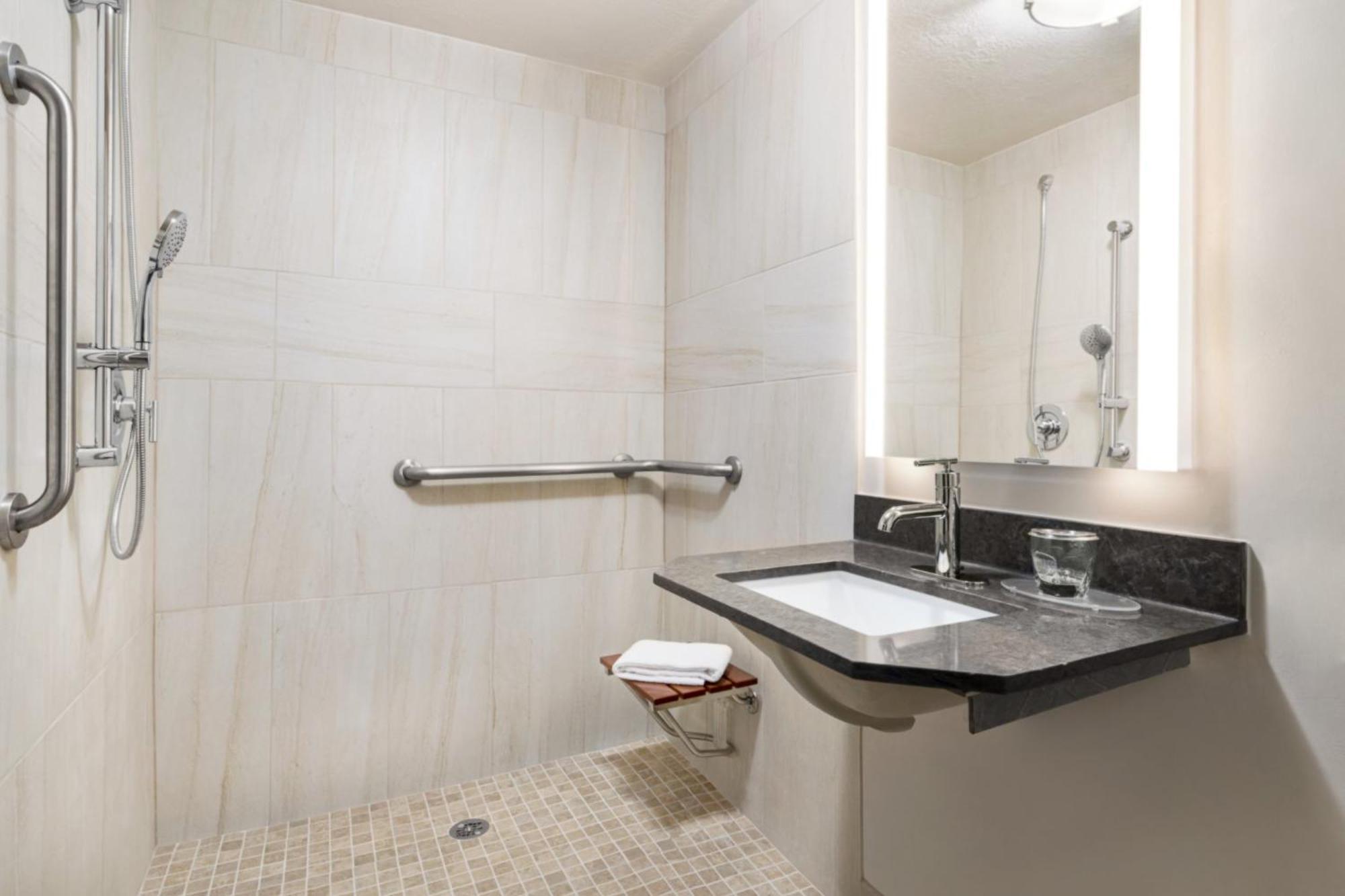 Queen Studio Suite Mobility Access Roll Shower or Non-Smoking