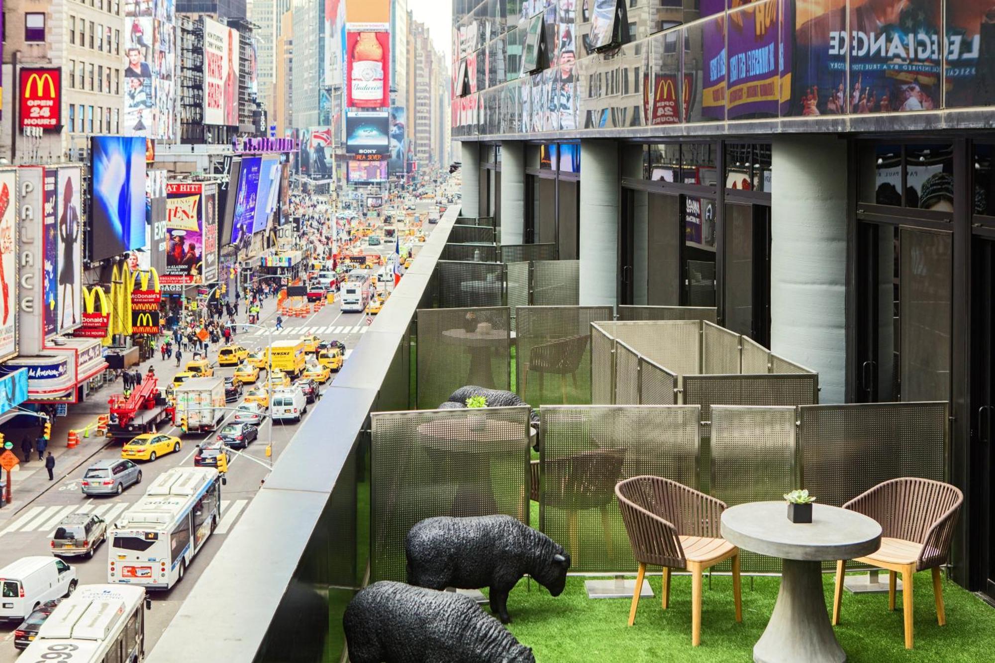 Times Square Terrace Room King Bed Balcony