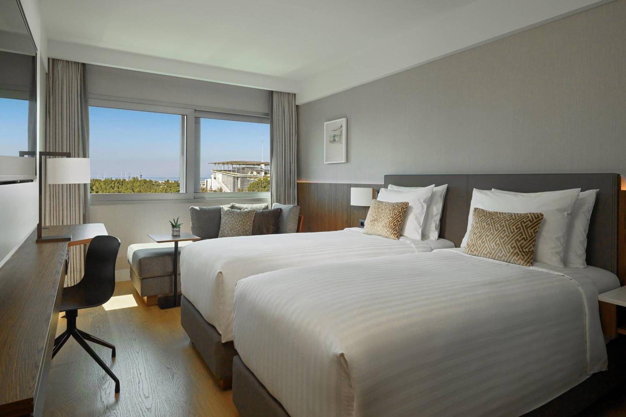 Premium Guest Room Two Single Beds City View