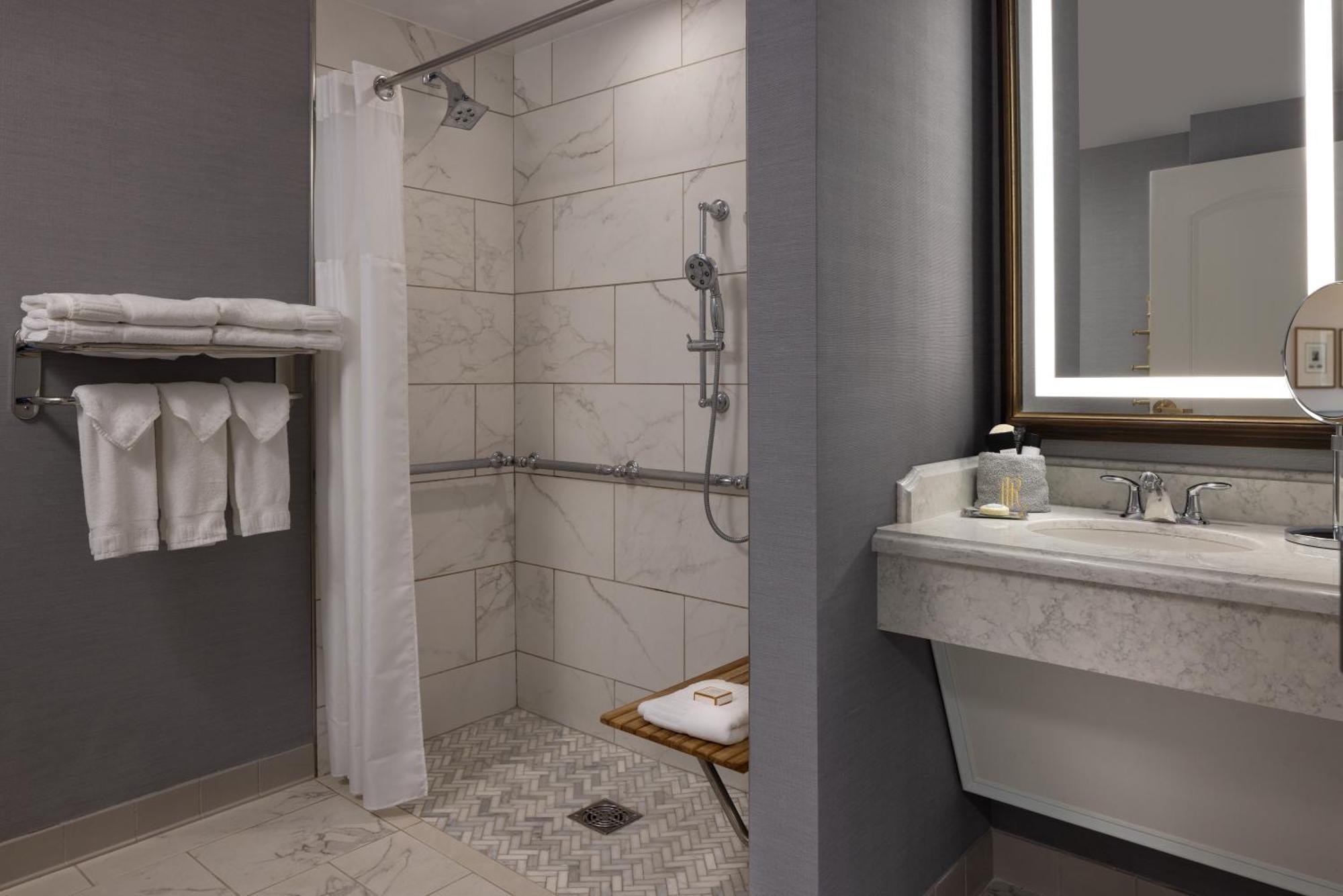 Double Room Two Double Beds Roll Shower Mobility Access