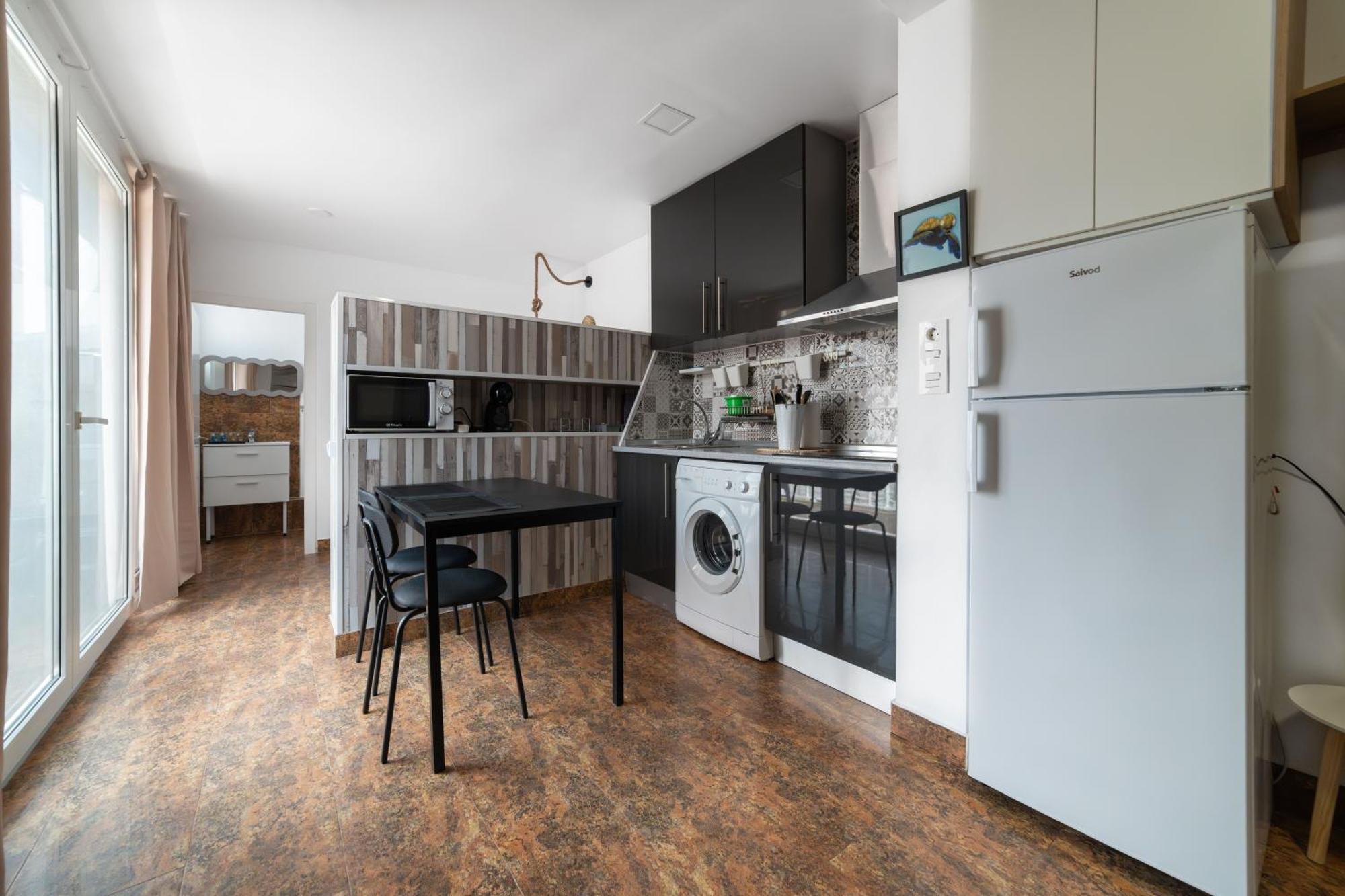 One-Bedroom Loft Apartment Balcony
