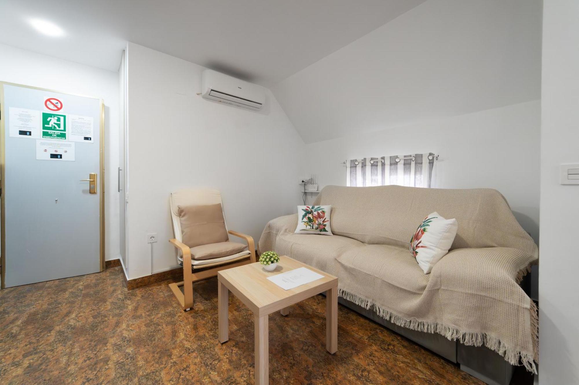 One-Bedroom Loft Apartment Balcony