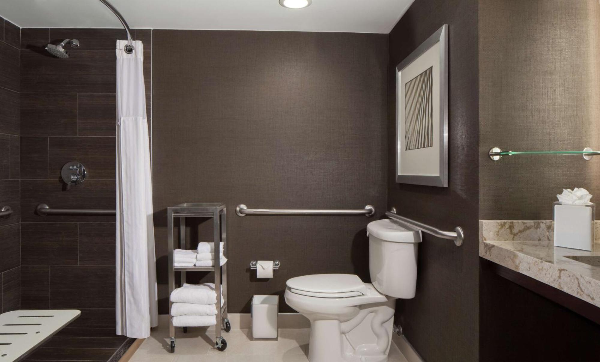 Room Two Double Beds Roll Shower Mobility Access Non-Smoking