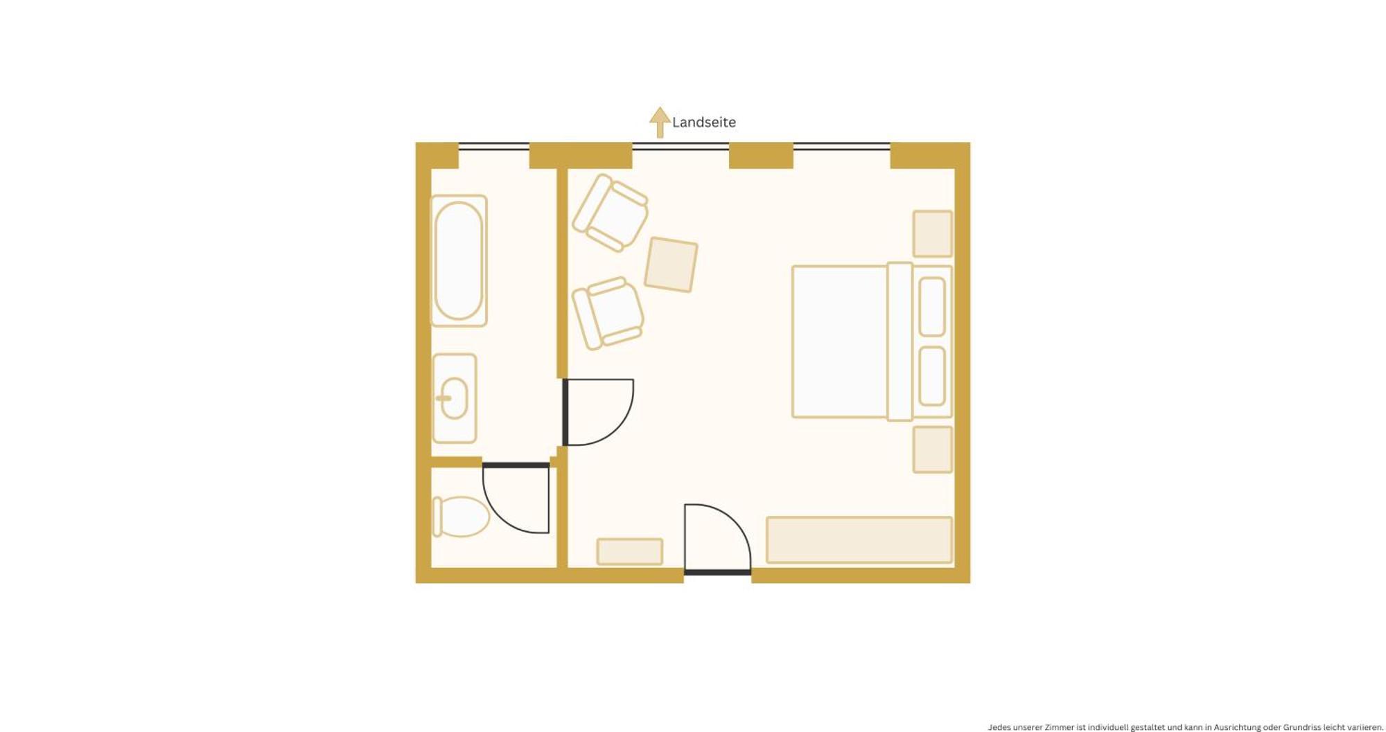 Hotel Park Double Room – Land Side