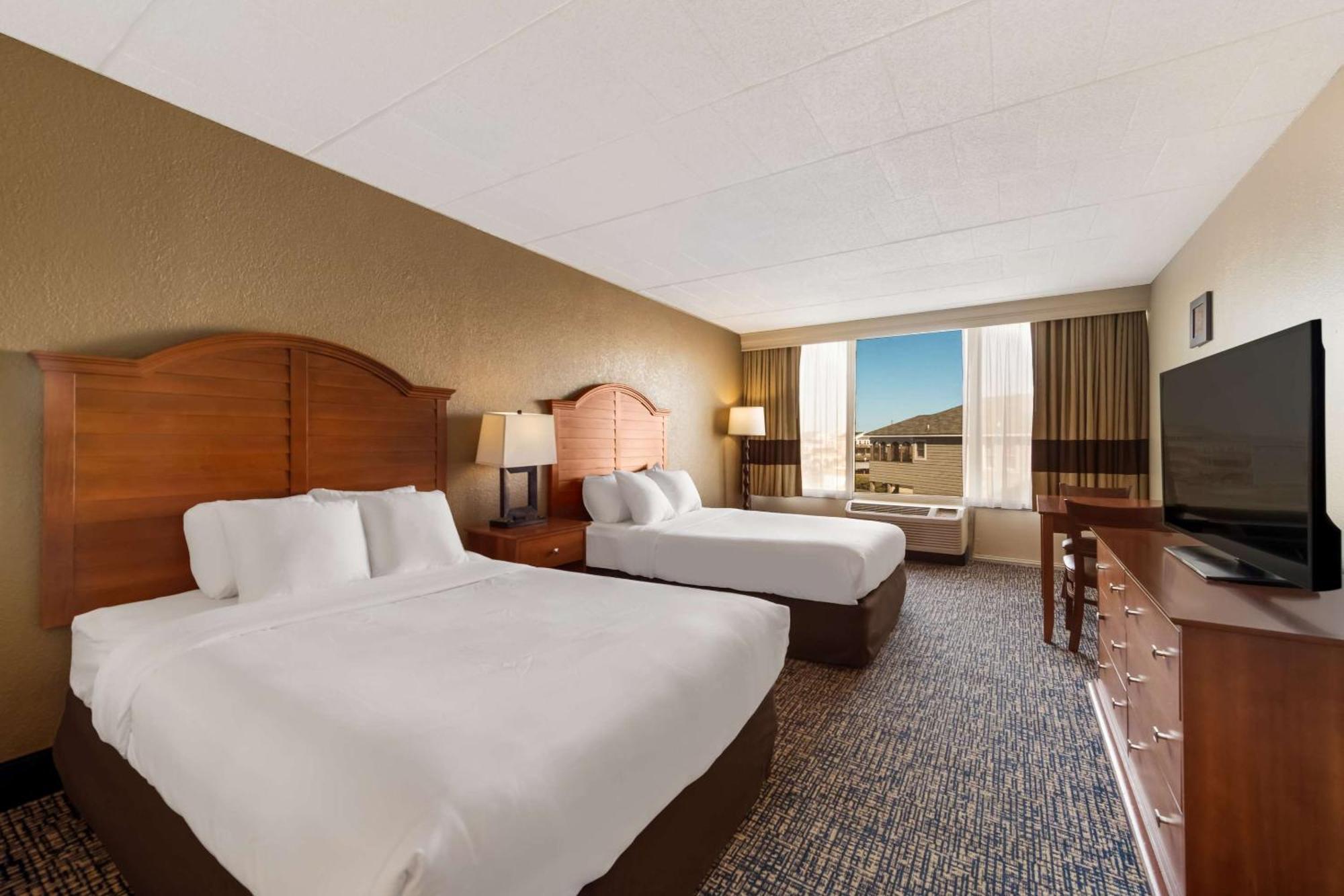 Room Two Double Beds Street View Pet Friendly