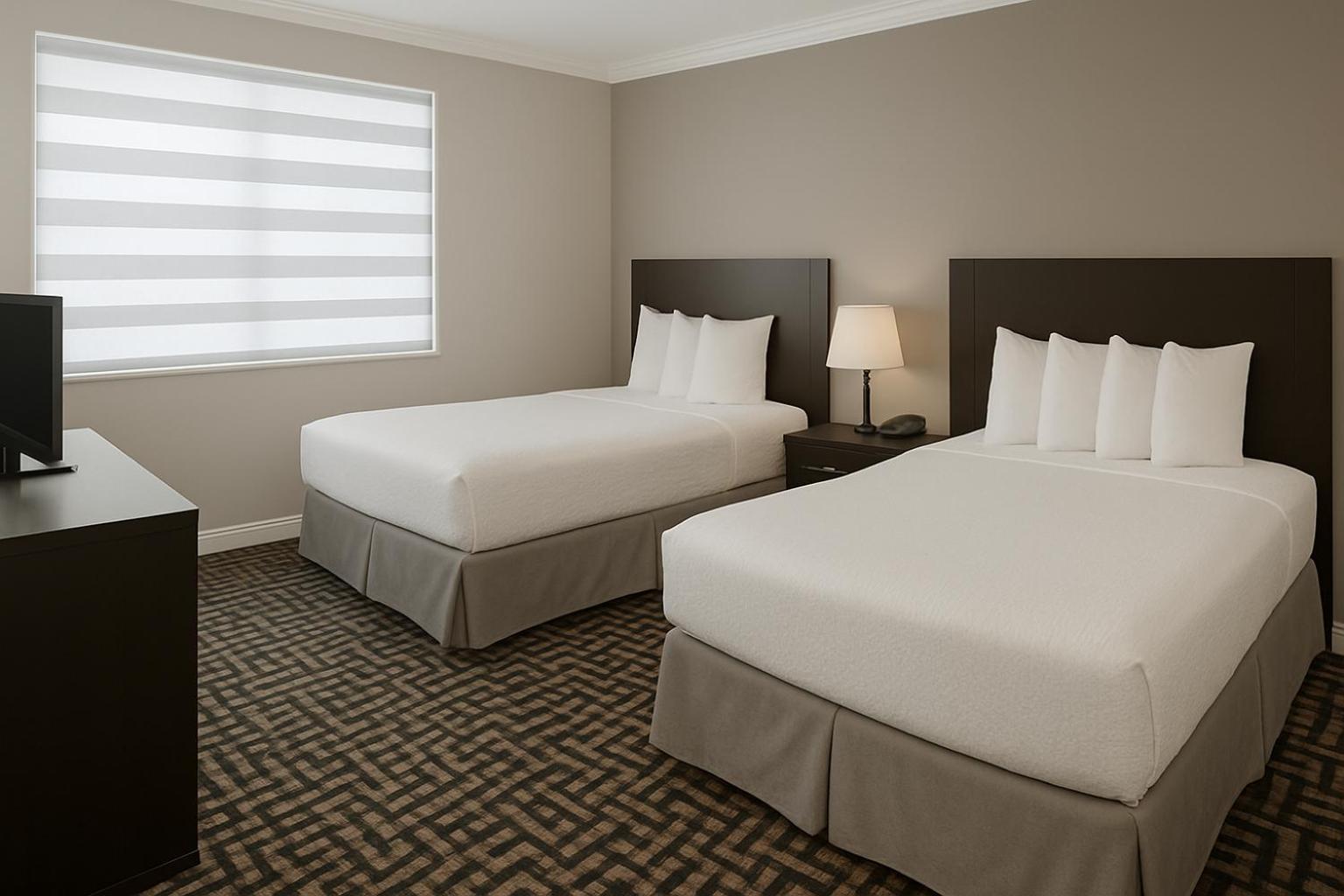 2 Double Beds