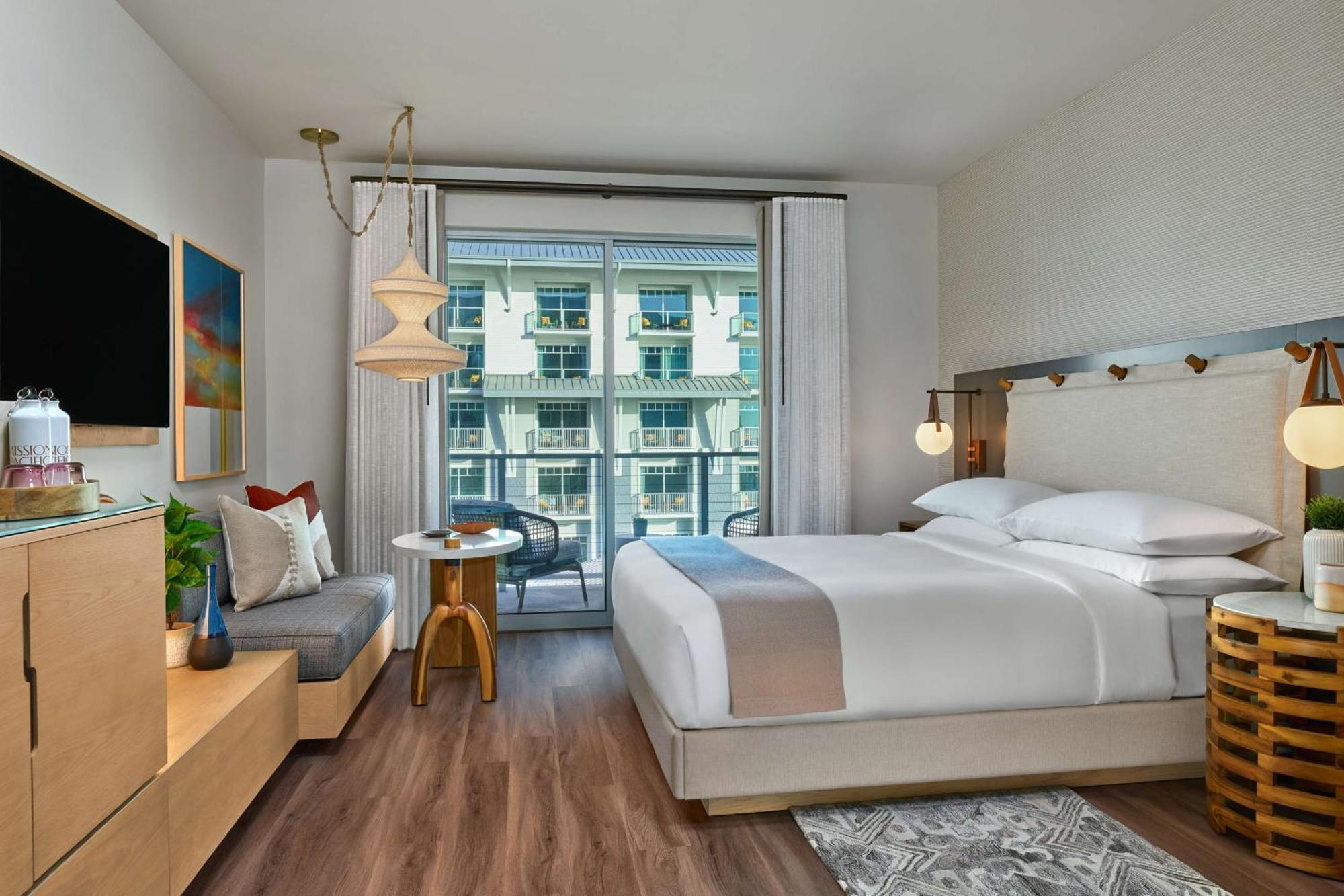 One King Bed Partial Ocean View