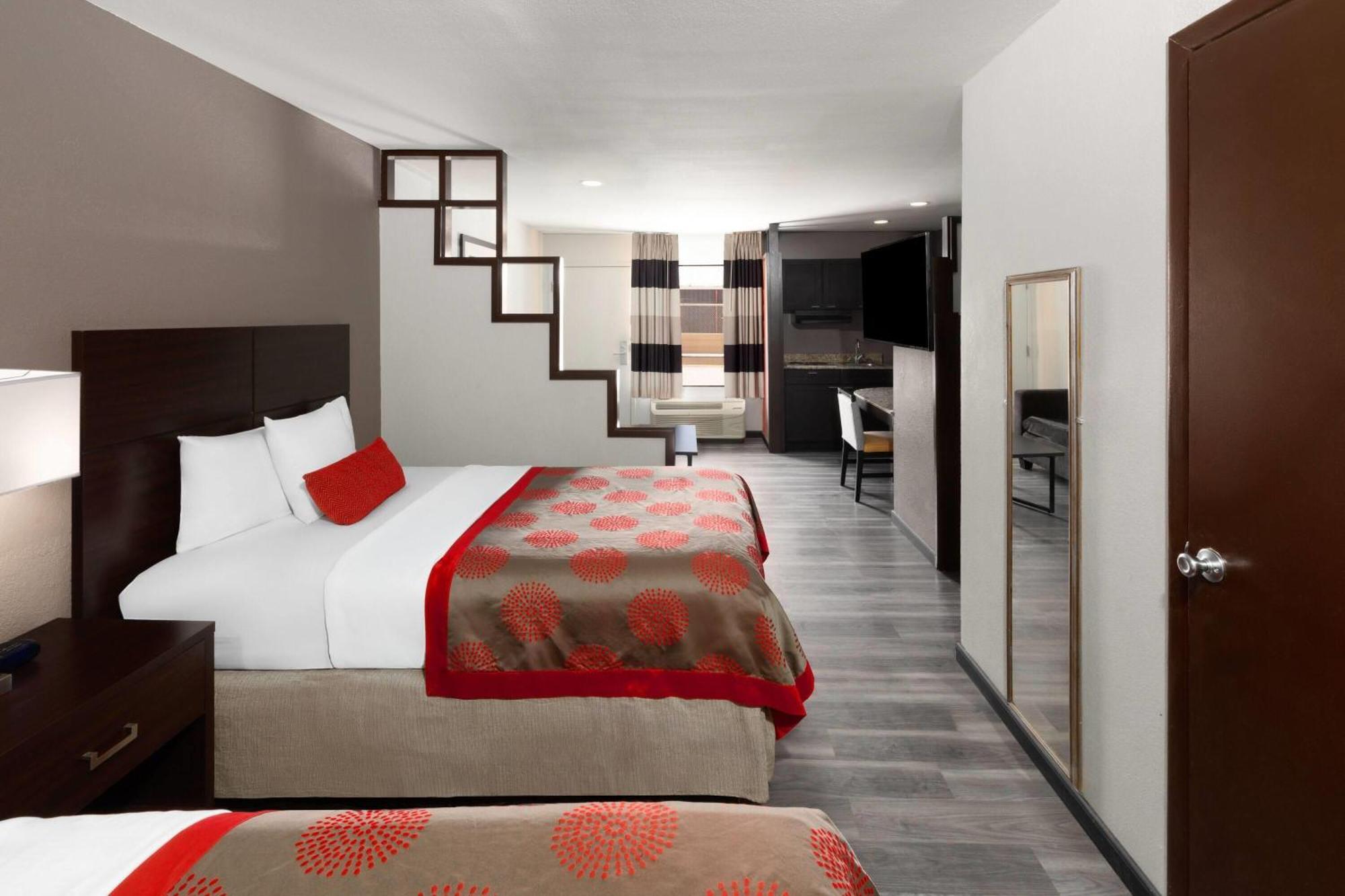 Double Room Two Double Beds Roll Shower Mobility or Hearing Accessible