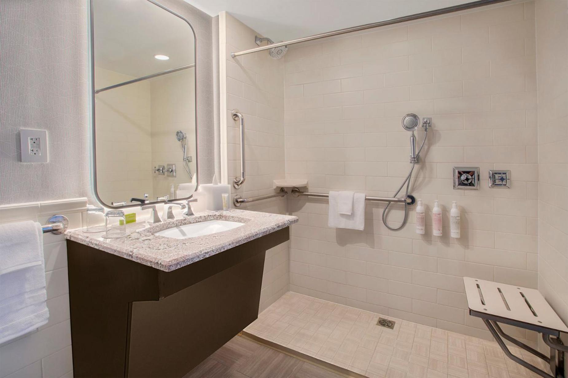 Classic King Room Roll Shower Mobility Accessible