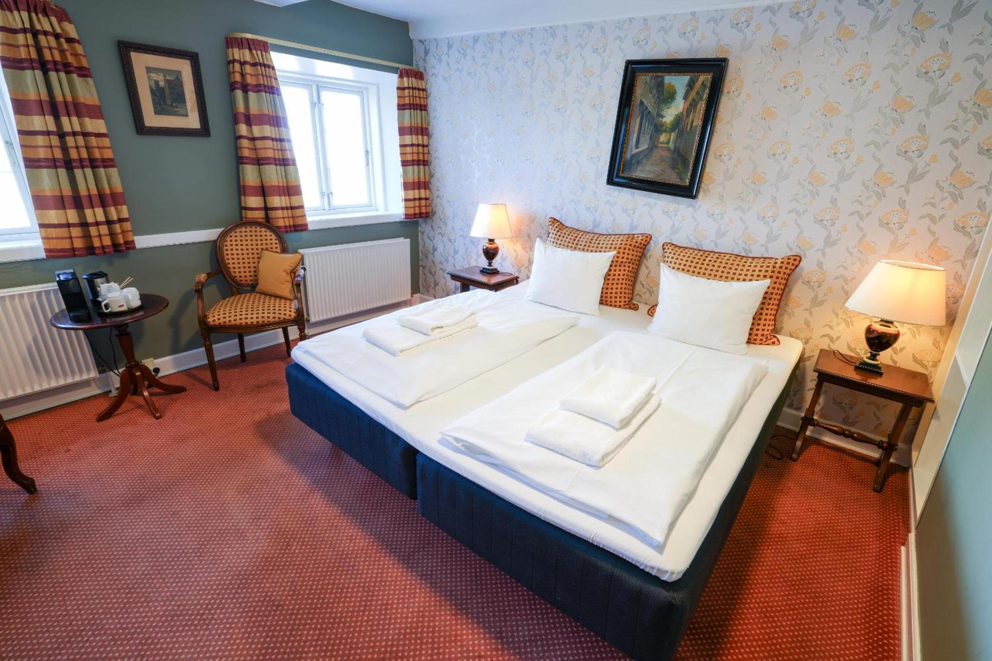 Doppel- oder Zweibettzimmer mit Blick auf die Kathedrale von Ribe