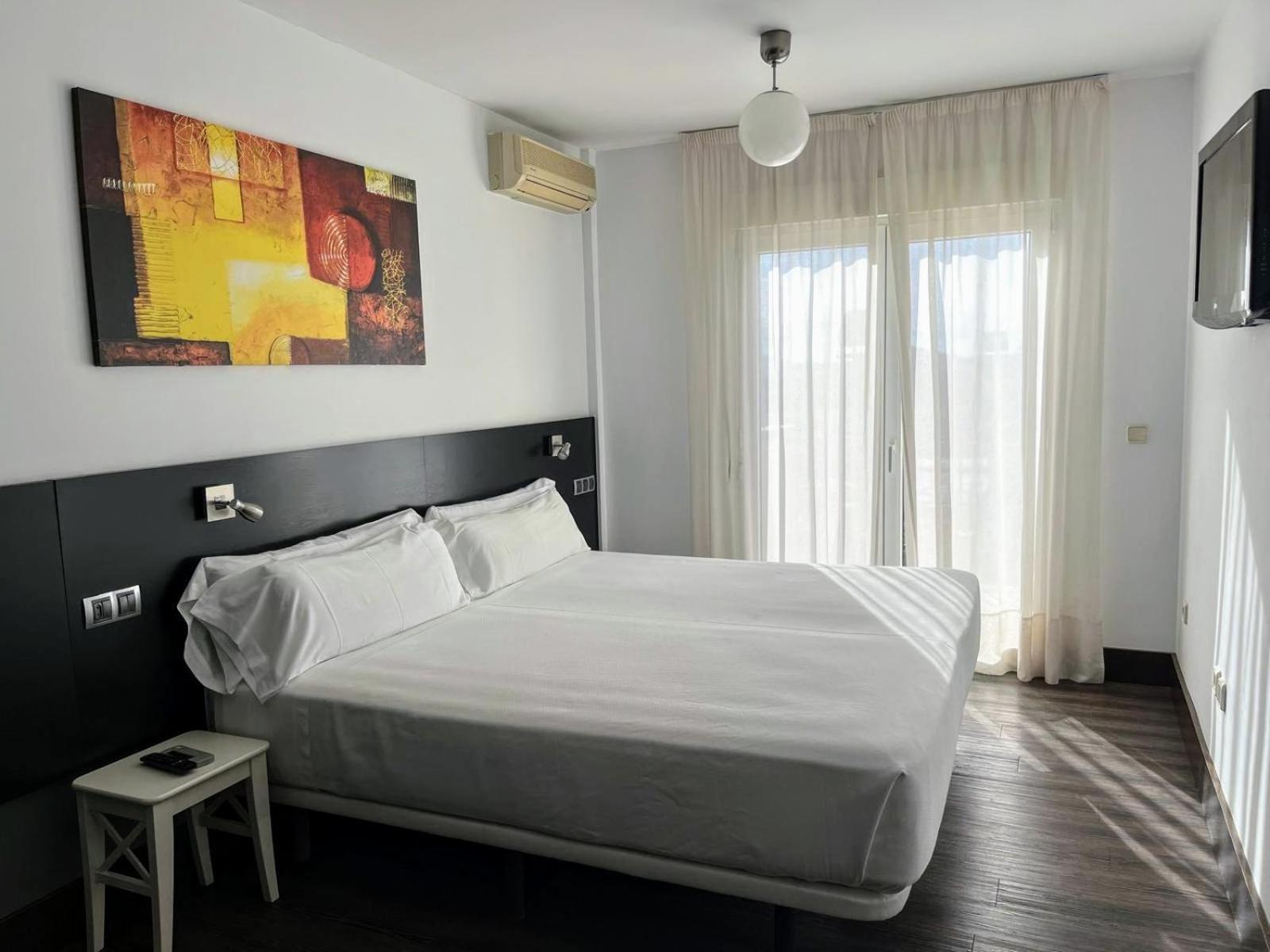 One-Bedroom Apartment double bed balcony