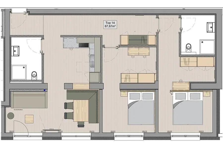Two-Bedroom Apartment Mountain View