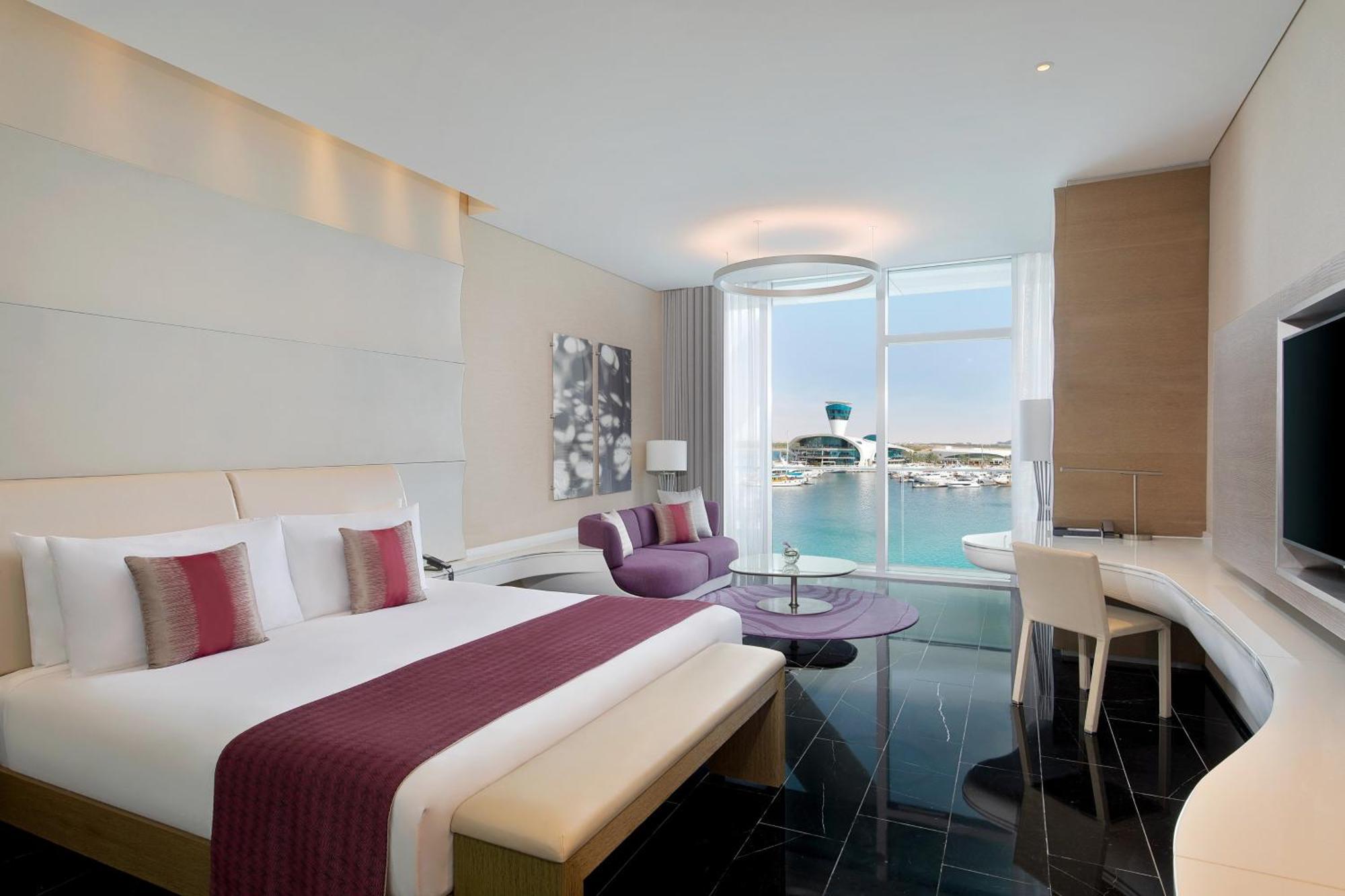 Deluxe Guest room 1 King Marina View Balcony Complimentary Yas Beach Access
