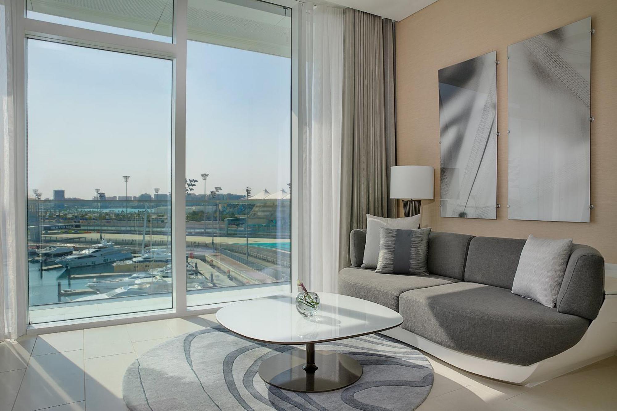 Premier Guest room 1 King Race Track view Balcony Complimentary Yas Beach Access