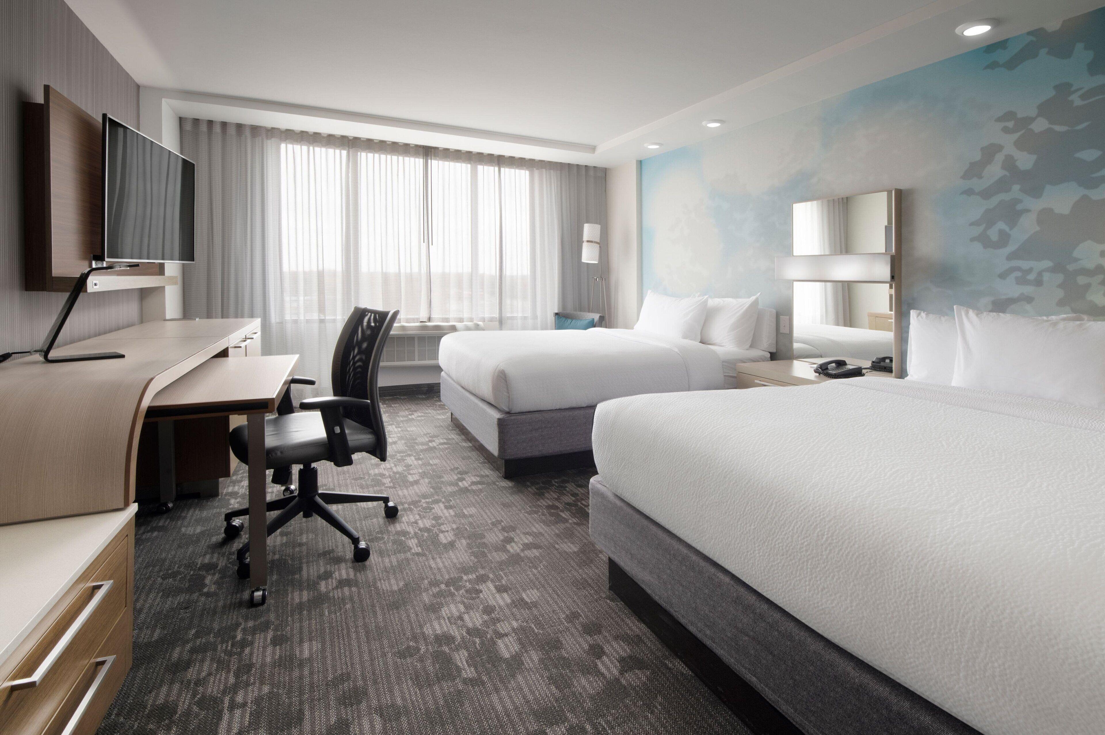 Queen Room Two Queen Beds Roll Shower Mobility Access or Hearing Accessible