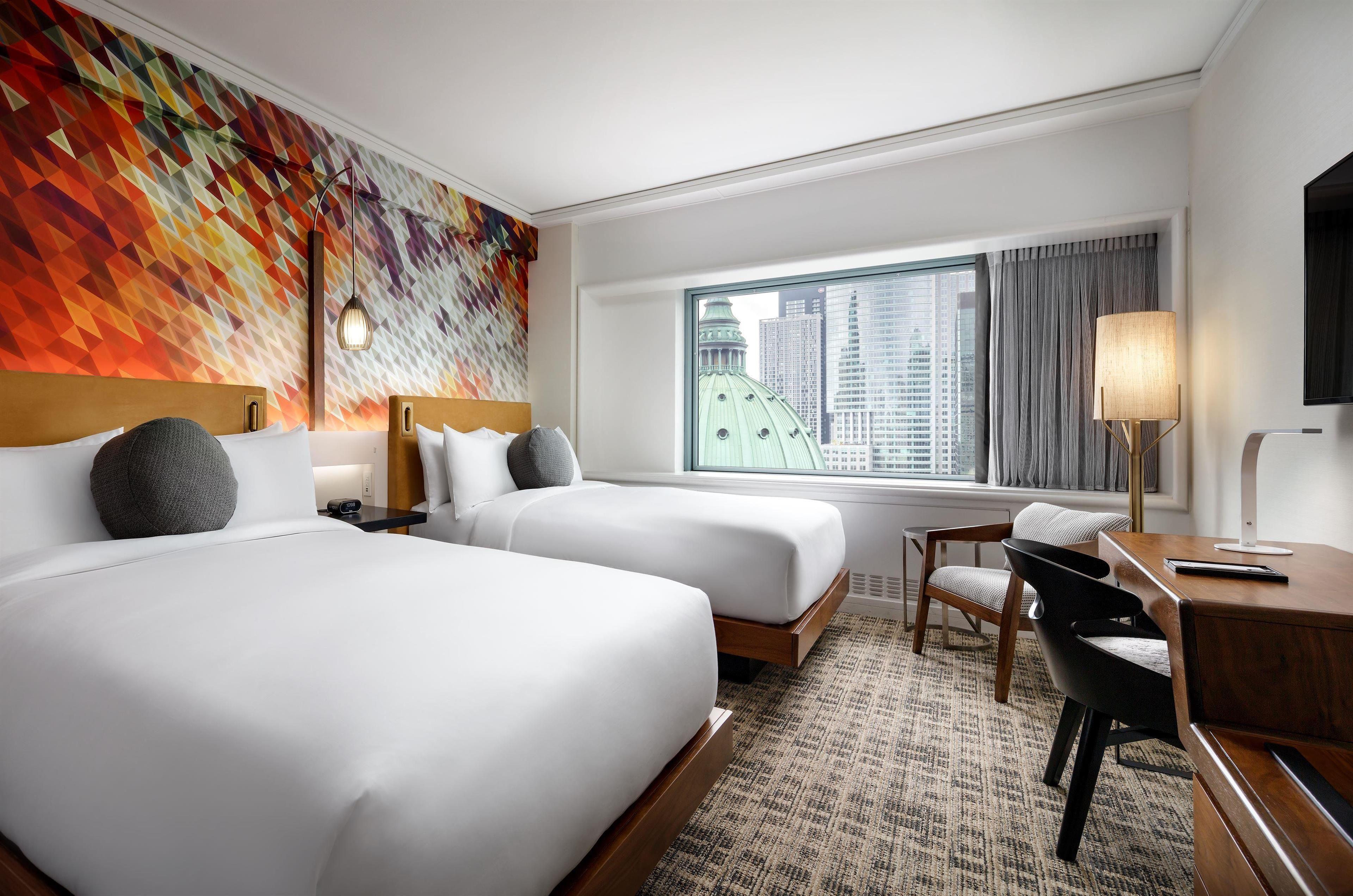 Double Room with Two Double Beds and View