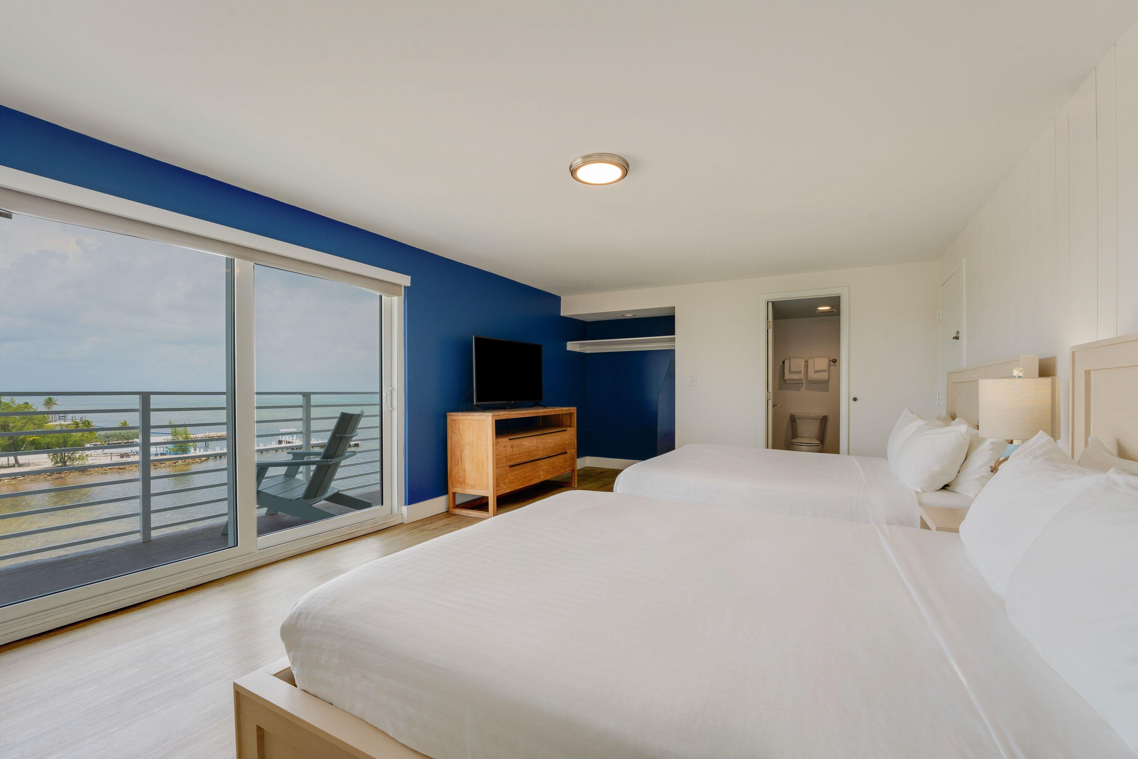 Room Two Double Beds Ocean View