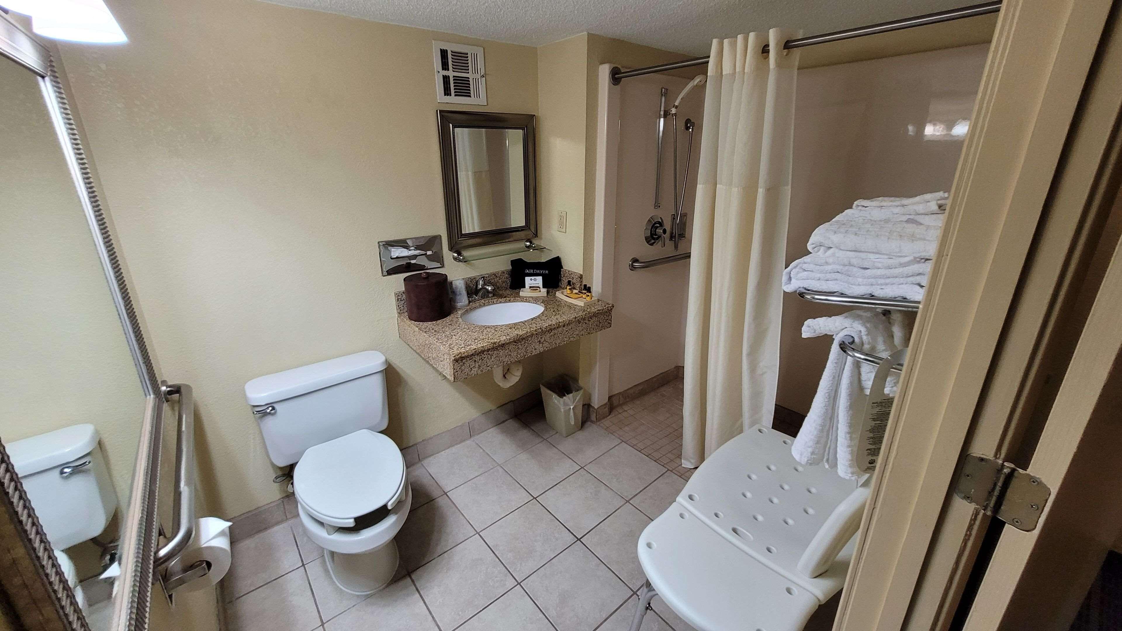 Queen Room Mobility Accessible Roll Shower