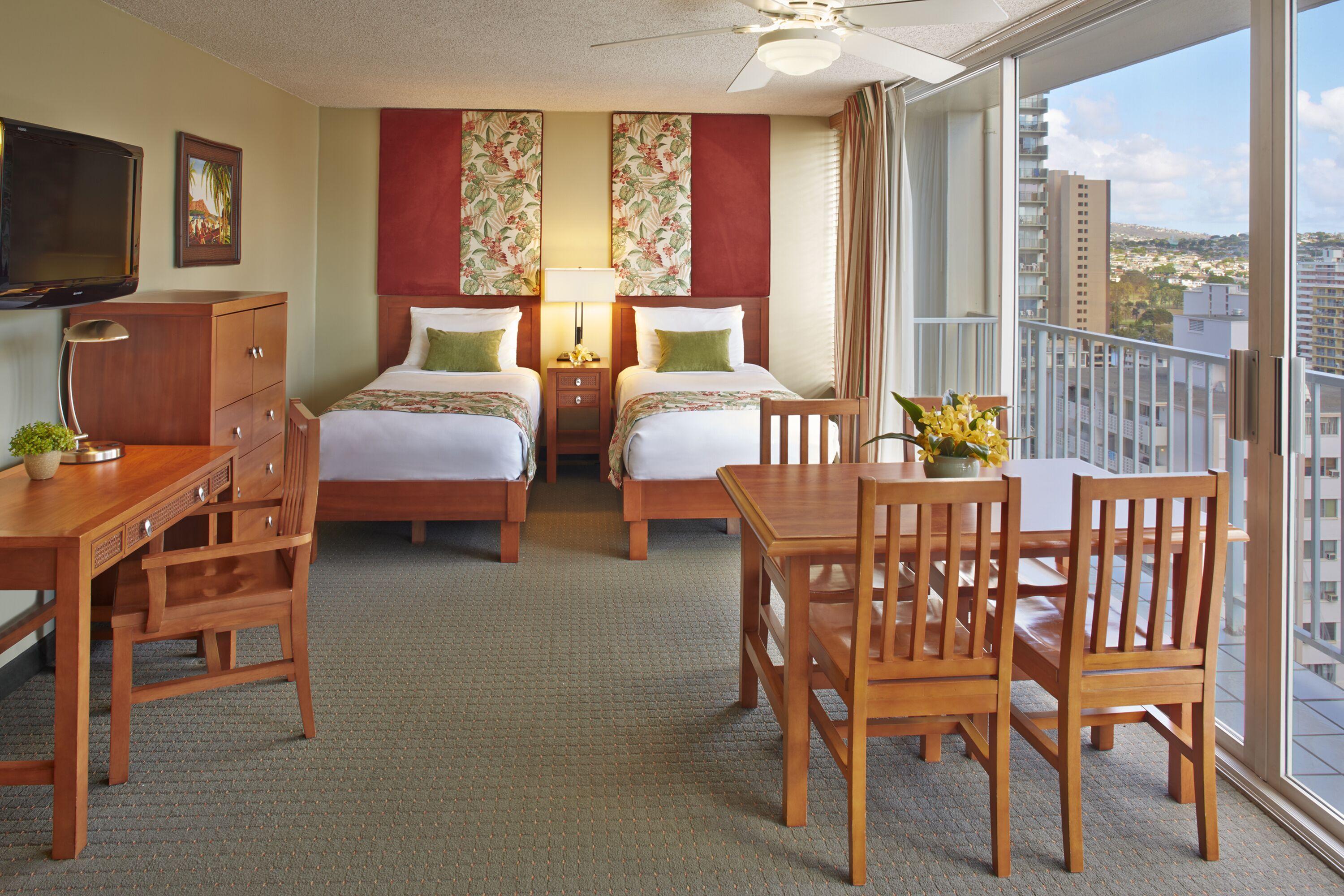Partial Ocean View Studio Suite Two Twin Beds