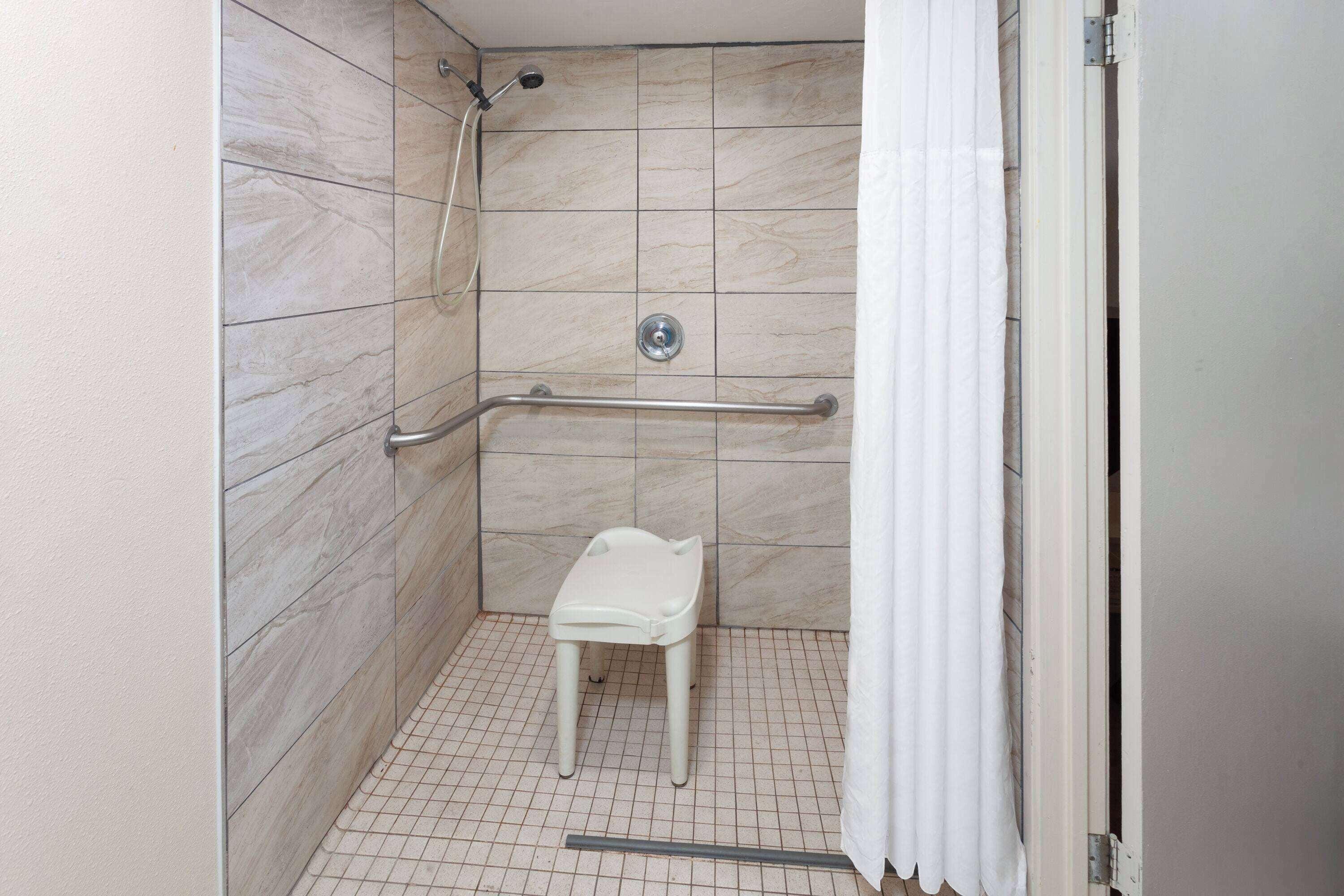 Double Room Two Double Beds Roll Shower Mobility Access or Non-Smoking