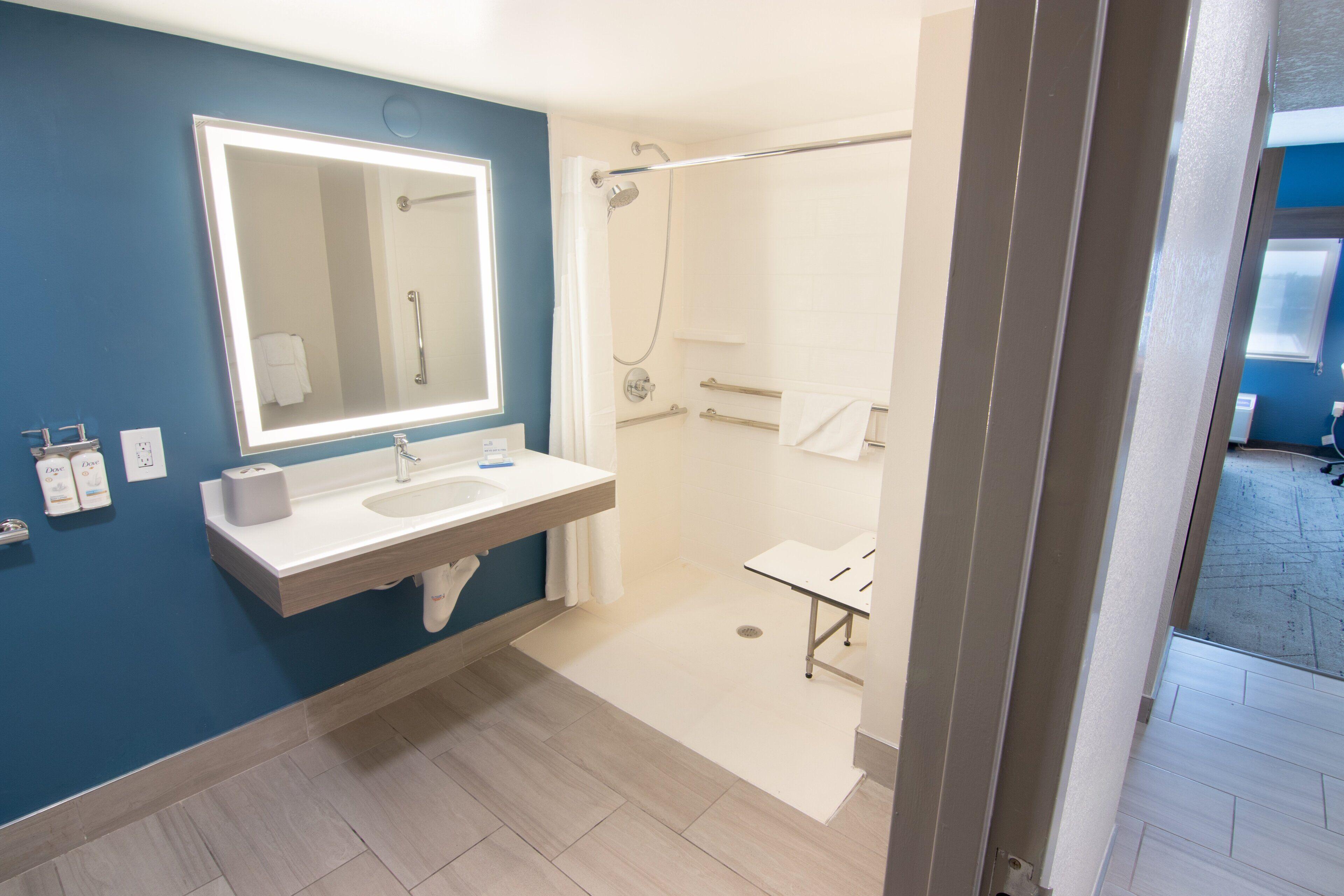 Standard King Room Mobility Accessible Roll Shower