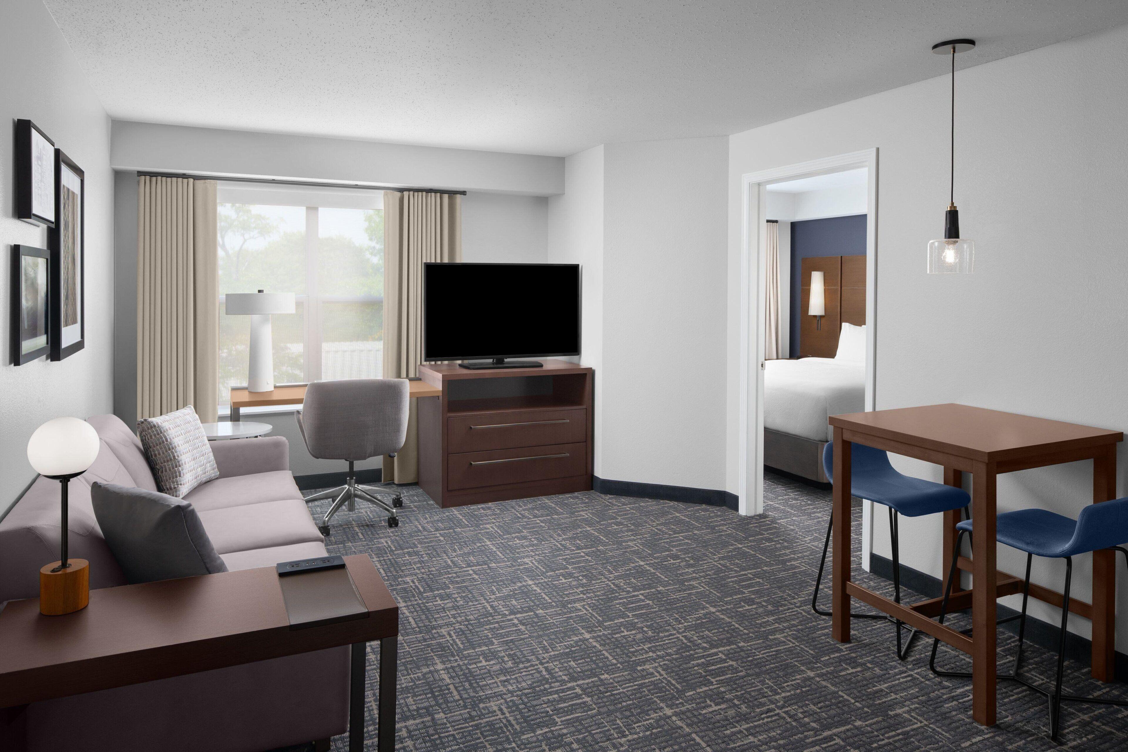 One-Bedroom King Suite Sofa Bed Kitchen