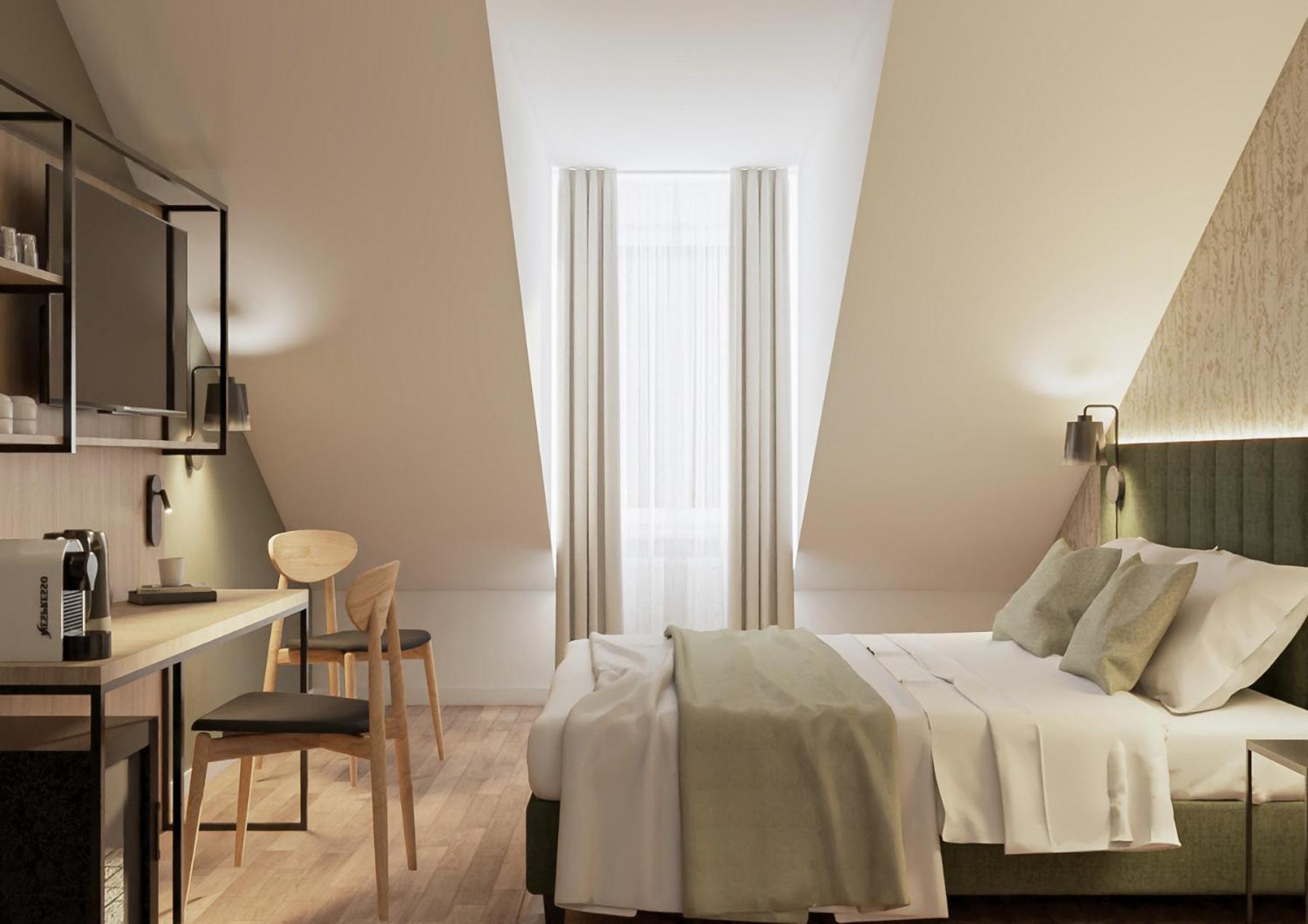 Quarto Superior com Cama de Casal ou 2 de Solteiro e Vista do Jardim