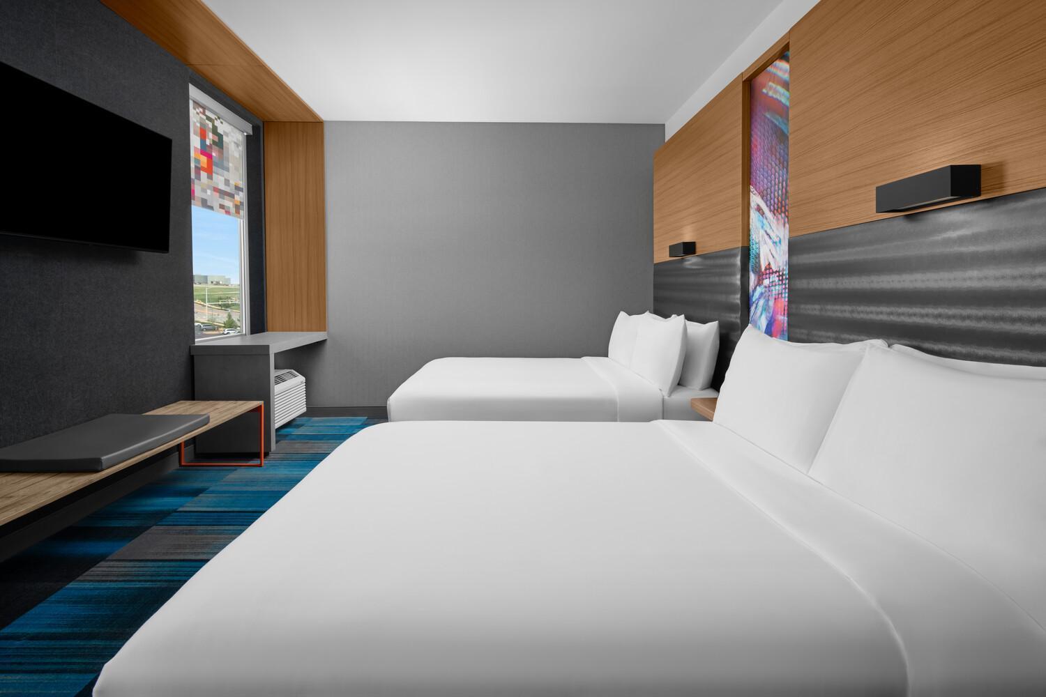 Queen Room with Two Queen Beds and Roll-in Shower - Mobility and Hearing Accessible