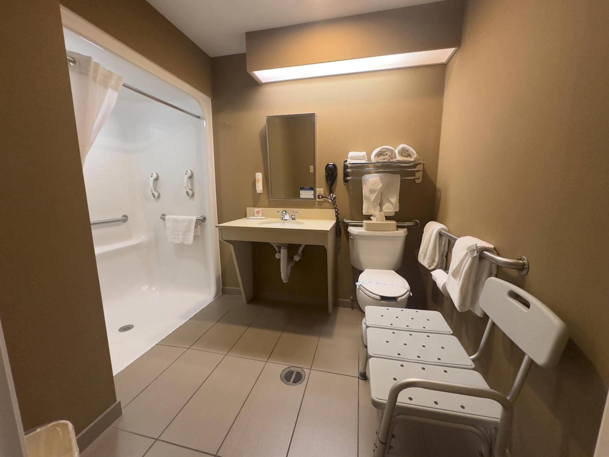 King Suite Roll Shower Accessible or Non-Smoking