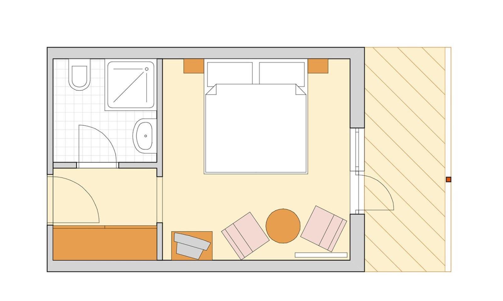 Doppelzimmer mit Balkon