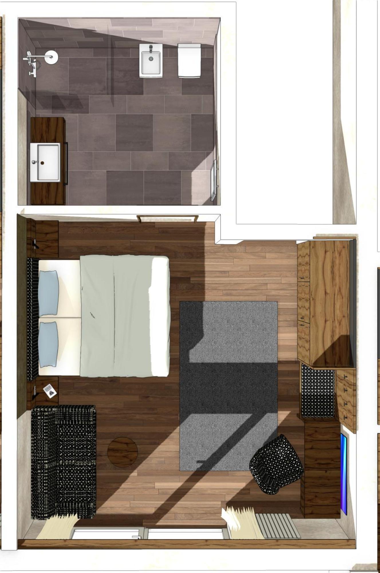 Junior Suite mit Balkon und Bergblick